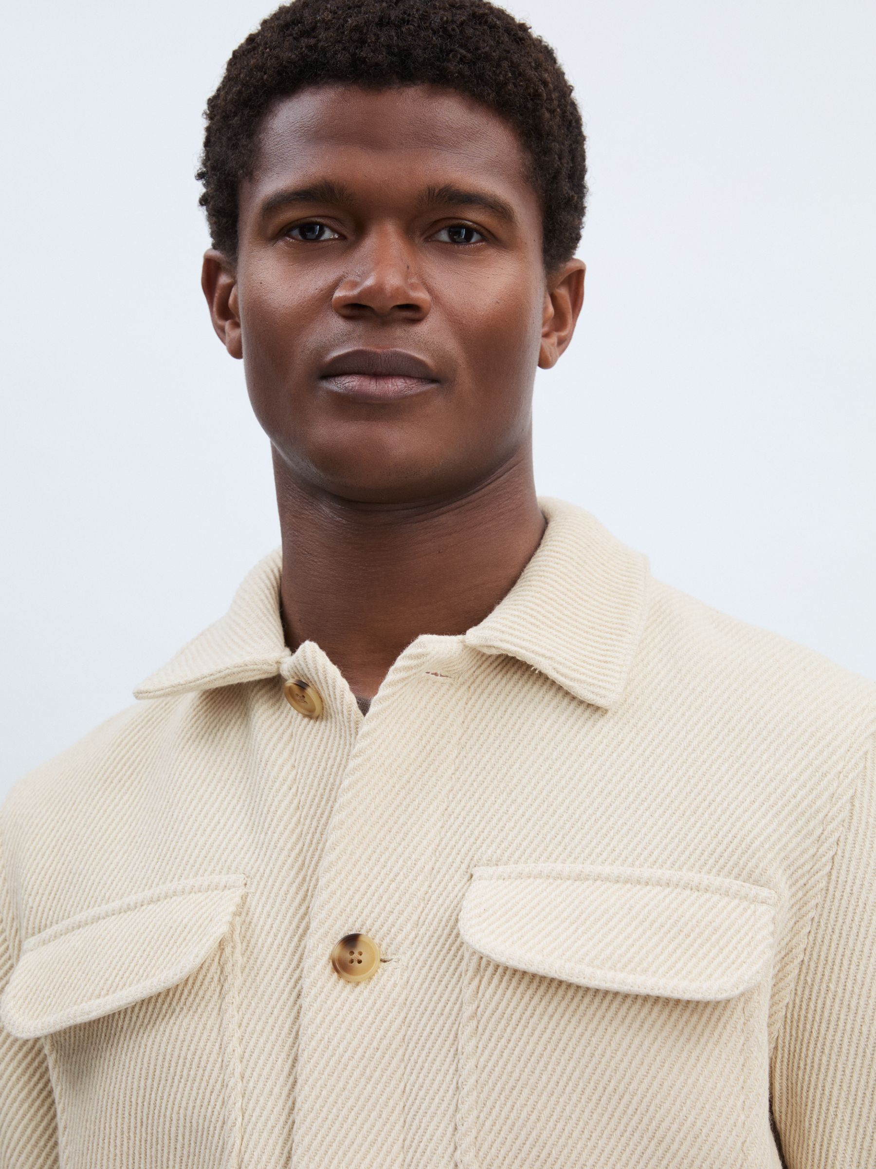 سترة مع صوف بلون عاجي Hybrid من Les Deux - صورة 3 من 7