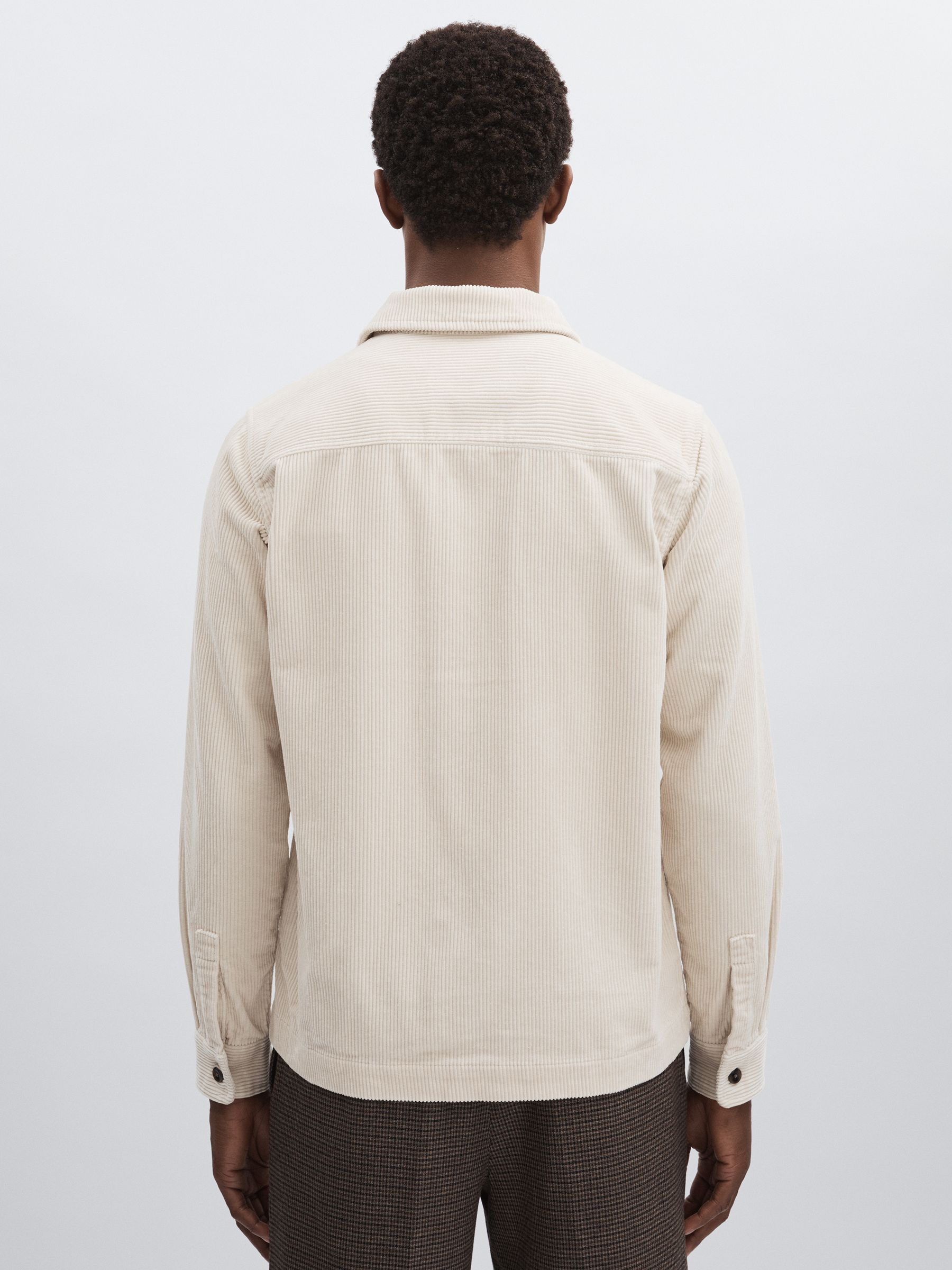 Les Deux Cotton Corduroy Overshirt in Ivory - Image 6 of 7