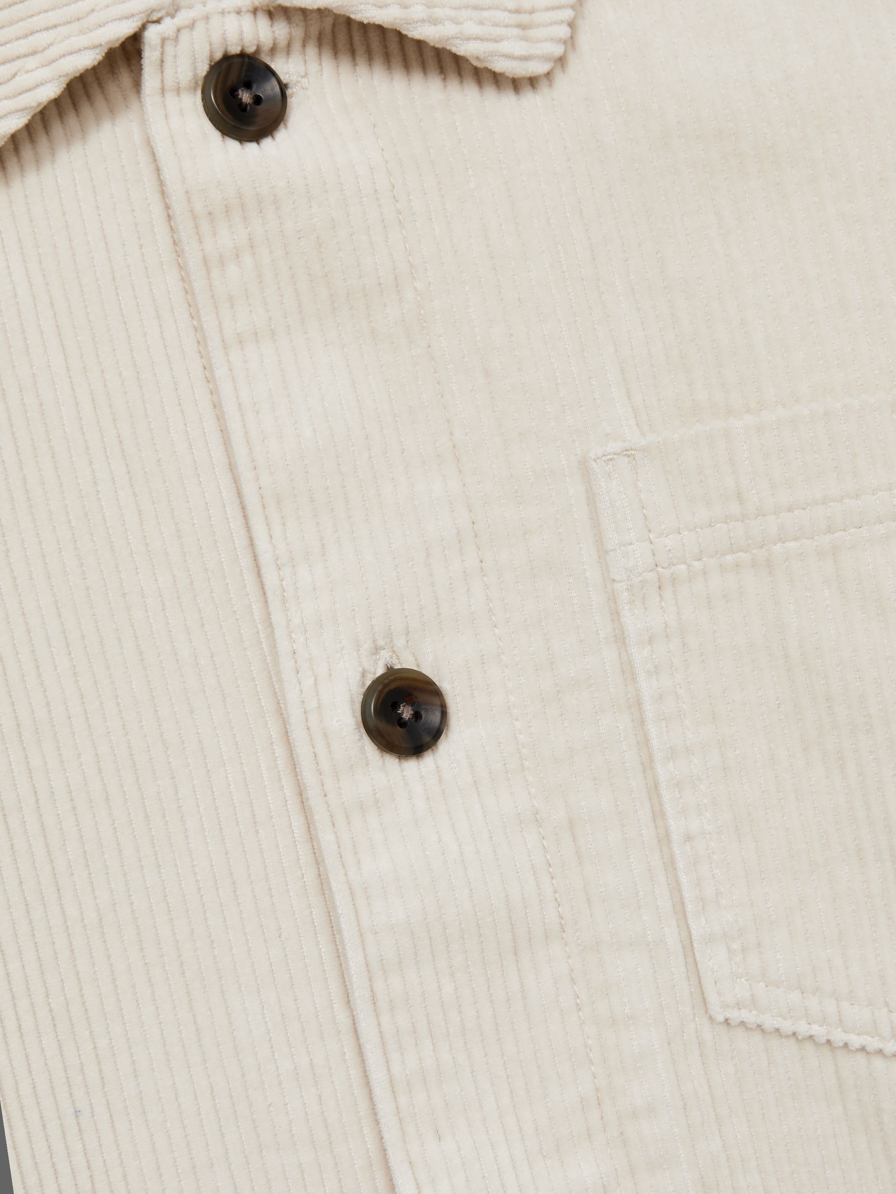Les Deux Cotton Corduroy Overshirt in Ivory - Image 7 of 7