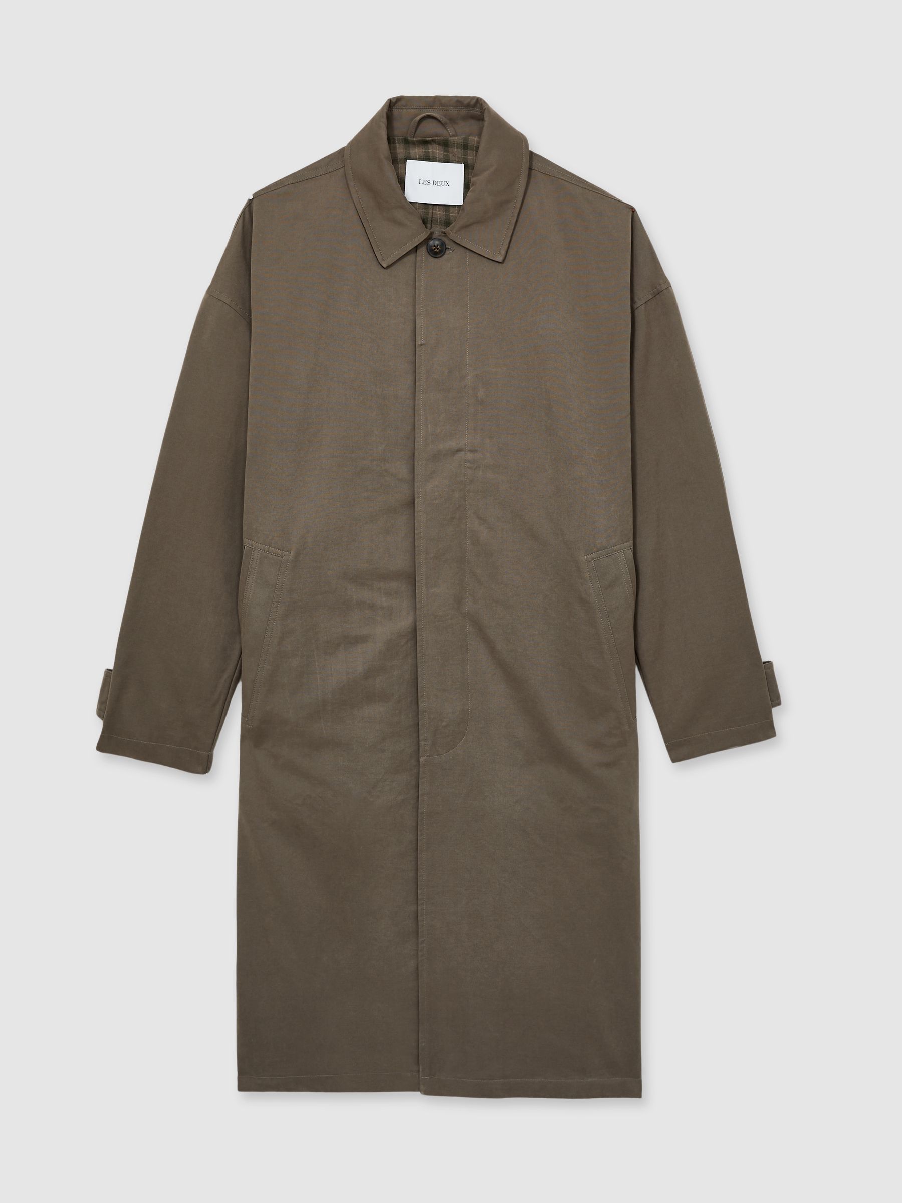 Canvas Single Breasted Coat in Soft Brown - Image 2 of 7