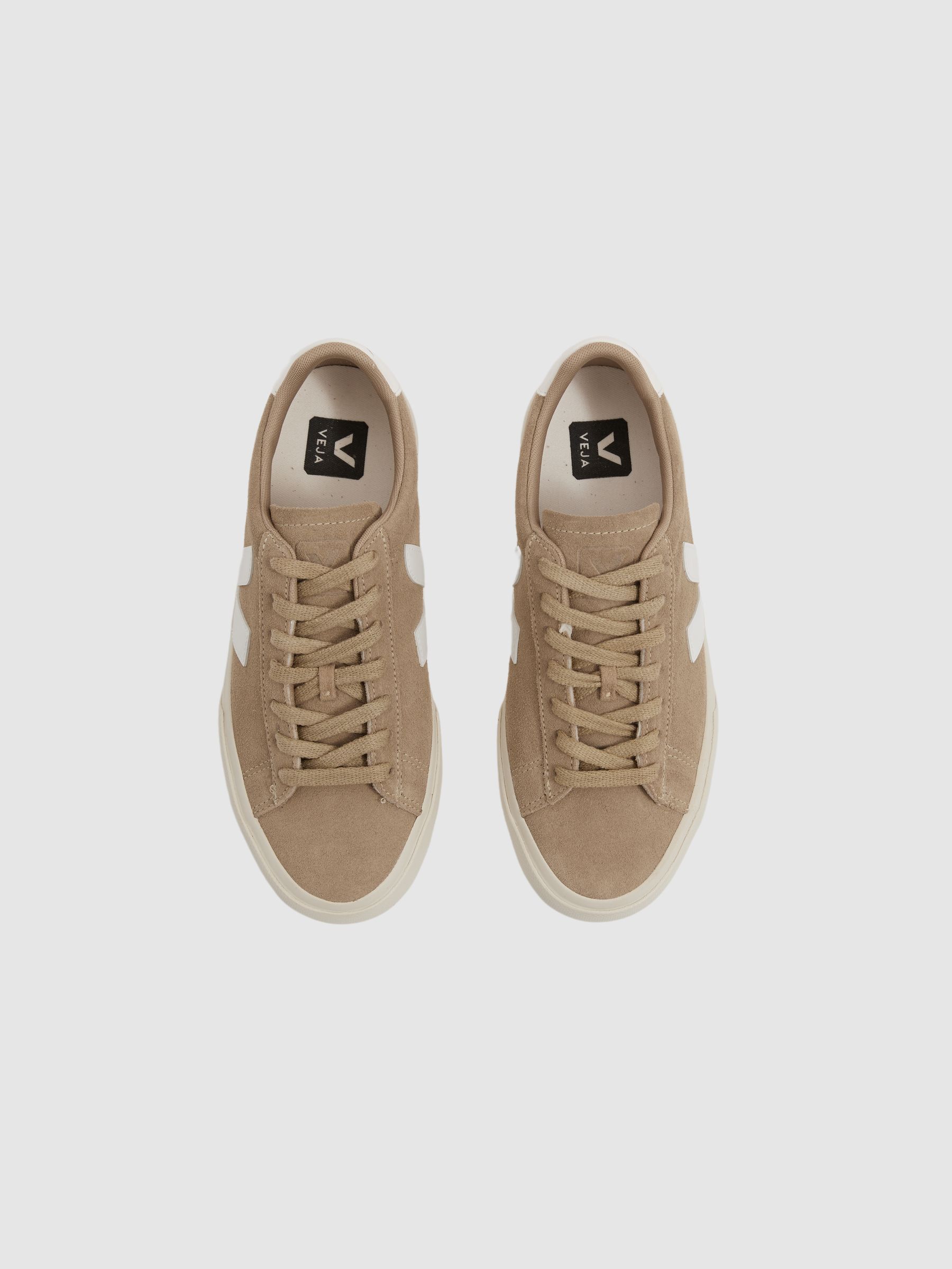 Campo Suede Dune Cream Veja Suede Logo Trainers - Image 2 of 4