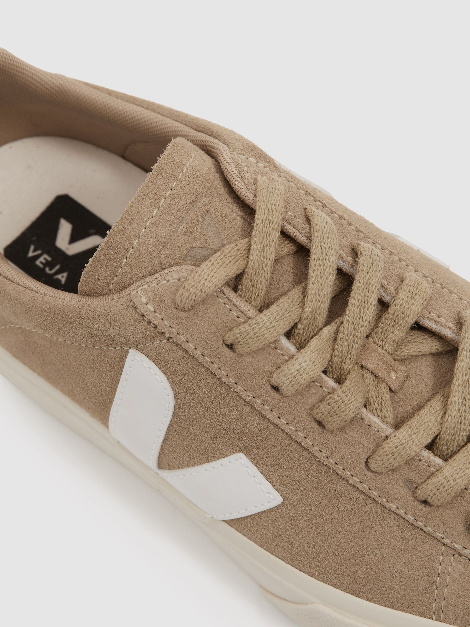 Campo Suede Dune Cream Veja Suede Logo Trainers - Image 3 of 4
