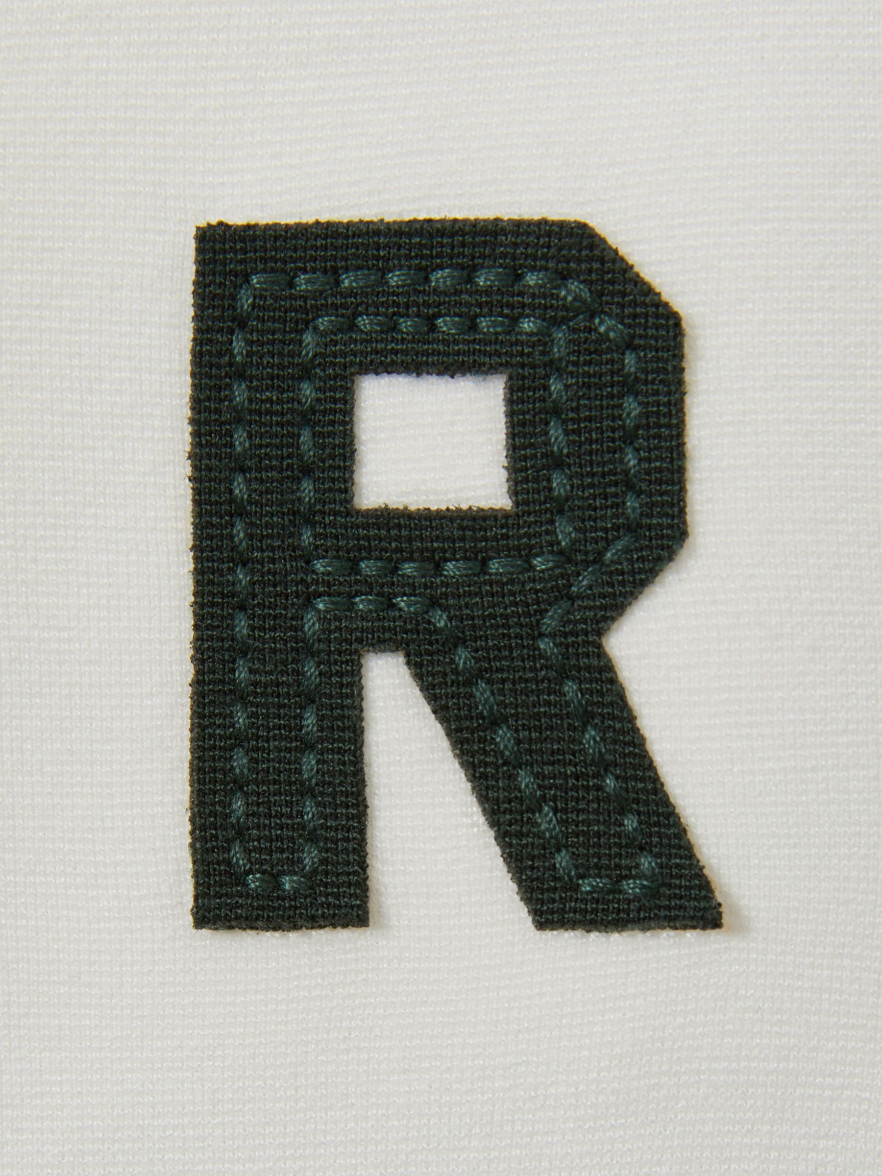 13-14 yrs Interlock Jersey Colourblock Hoodie in White/Emerald Green - Image 4 of 4