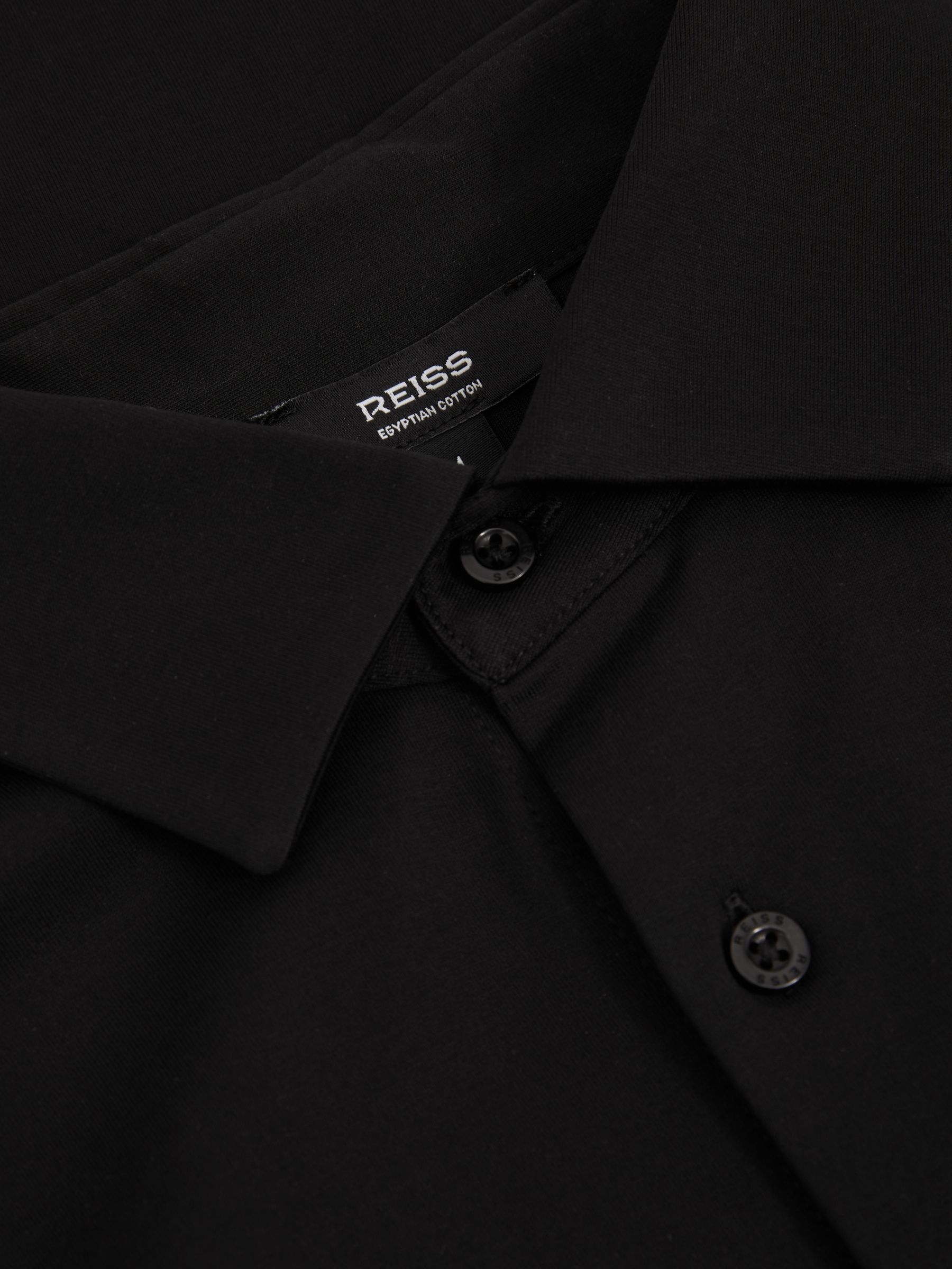 Mercerised Cotton Jersey Shirt in Black - Image 5 of 5