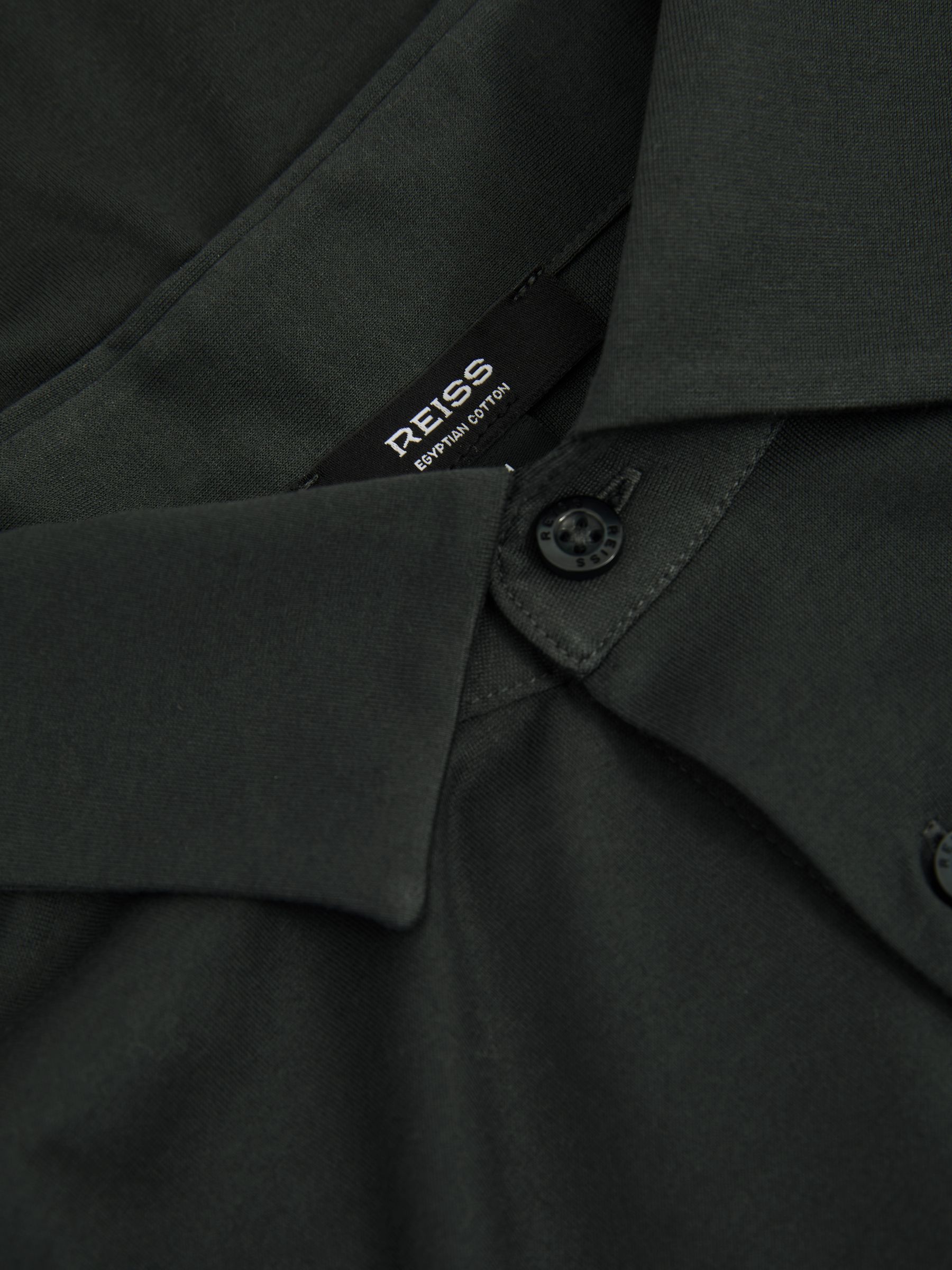 Mercerised Cotton Jersey Shirt in Emerald Green - Image 6 of 6