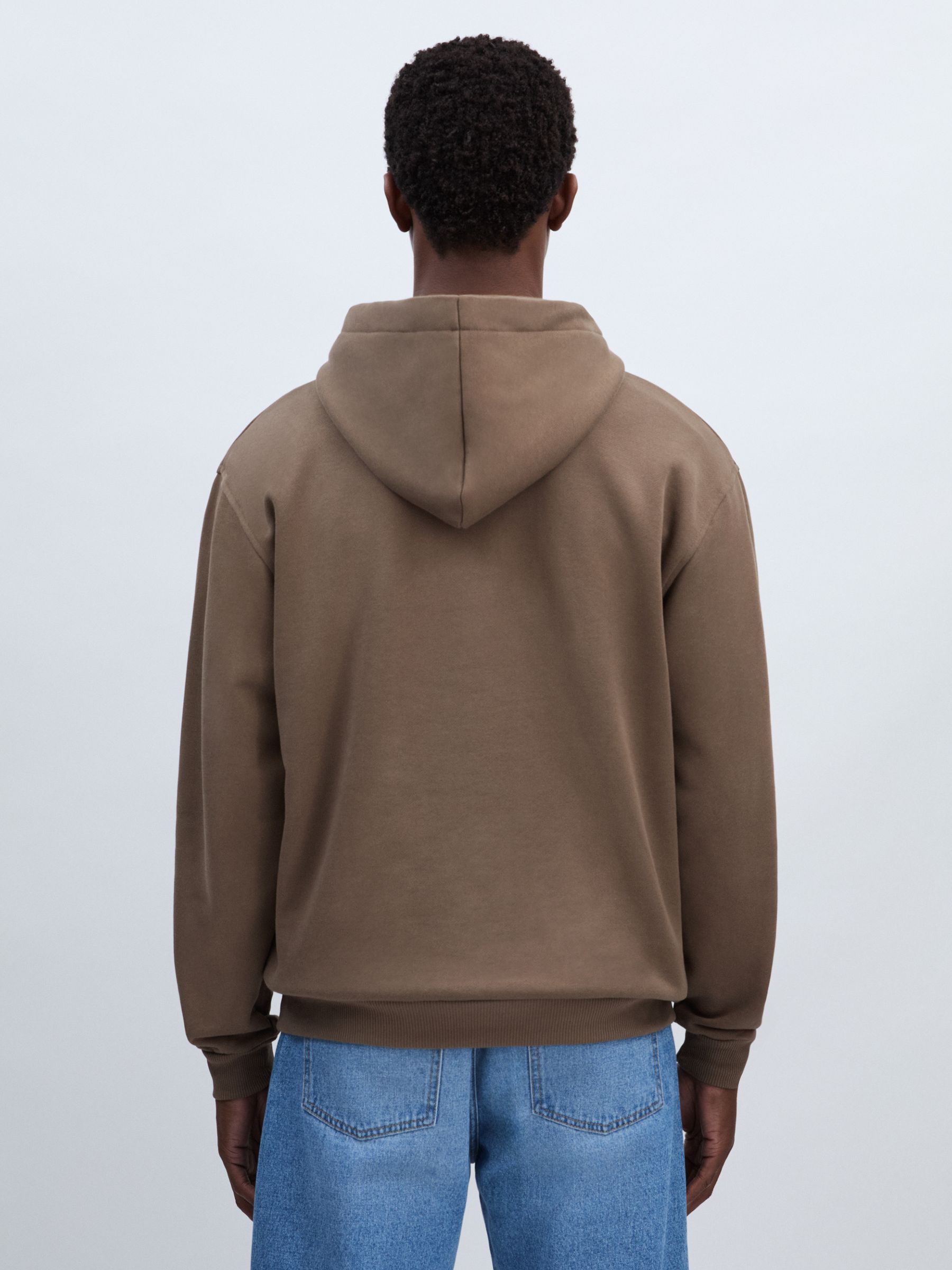 Les Deux Jersey Logo 100% Cotton Hoodie in Grey/Ivory - image 5
