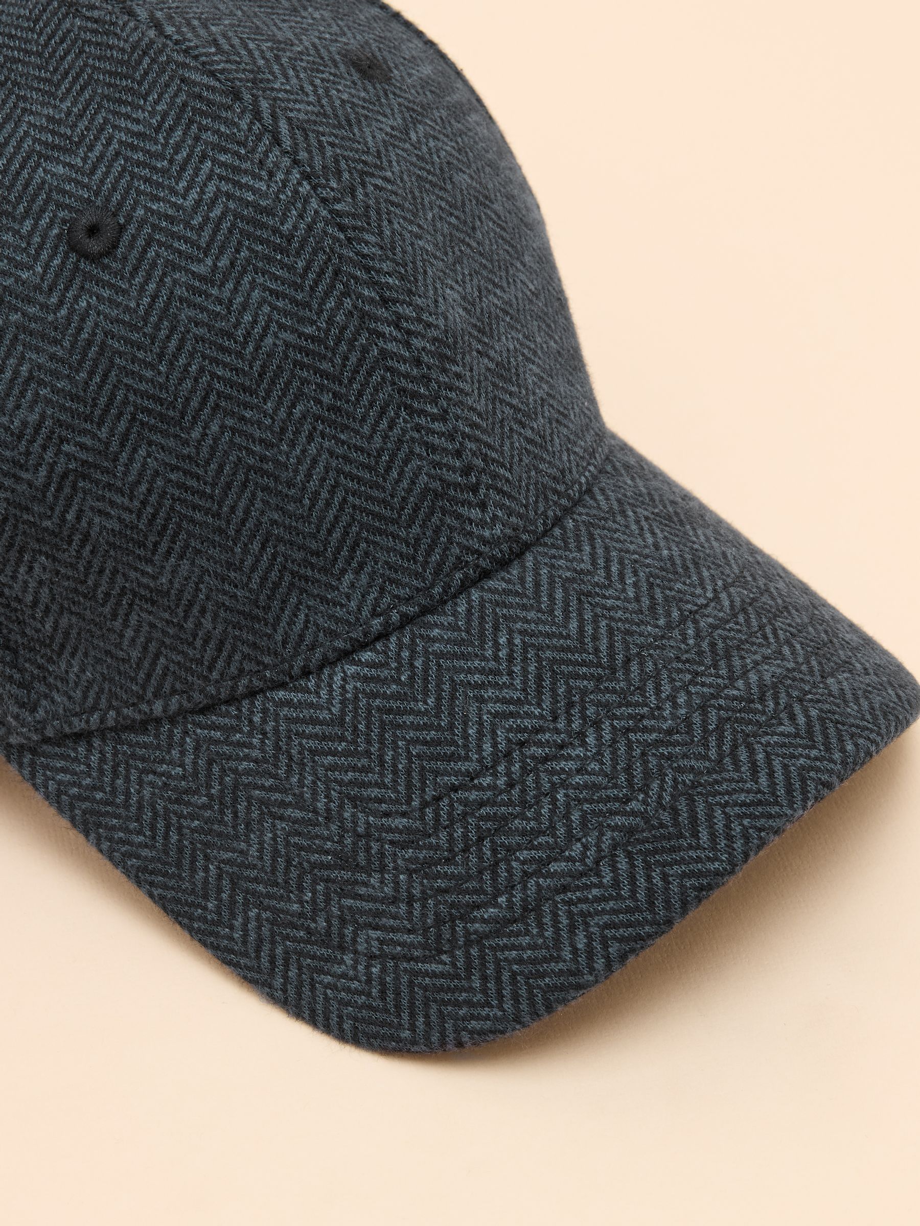 Daley Navy Herringbone Cap - Image 6 of 7