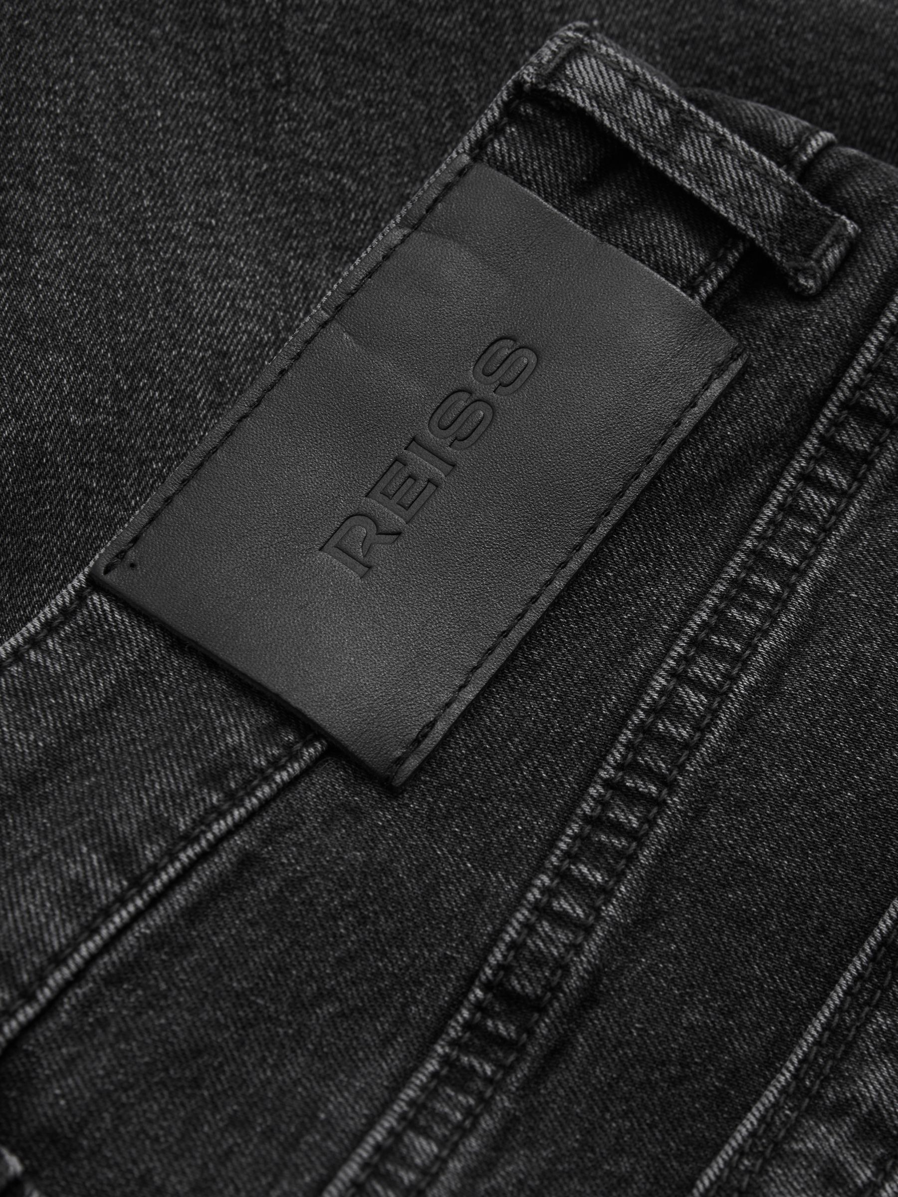 Mid Rise Straight Leg Jeans in Washed Black - Image 4 of 5
