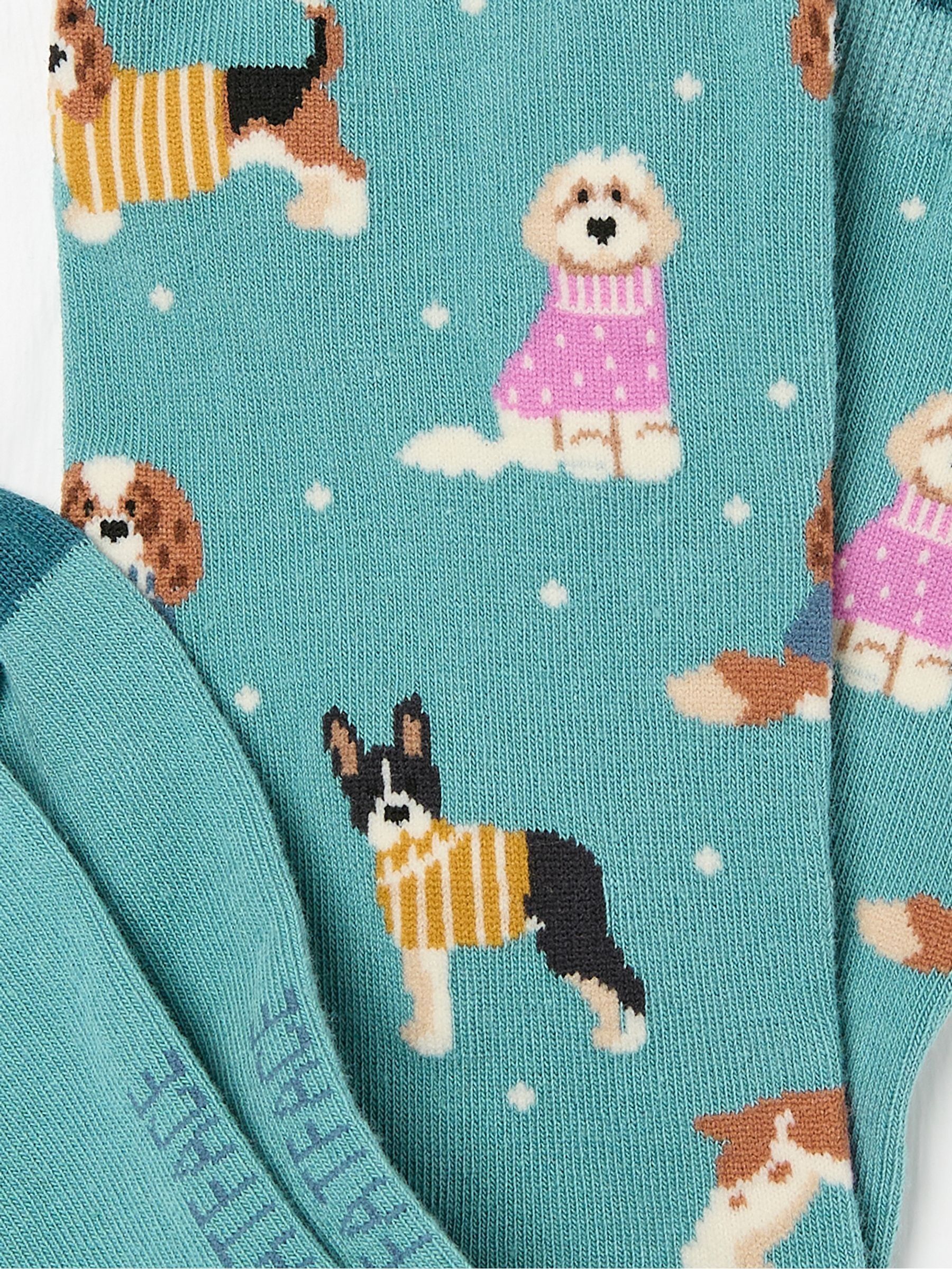 Green Dog In Lights Socks 1 Pack - Image 2 of 2