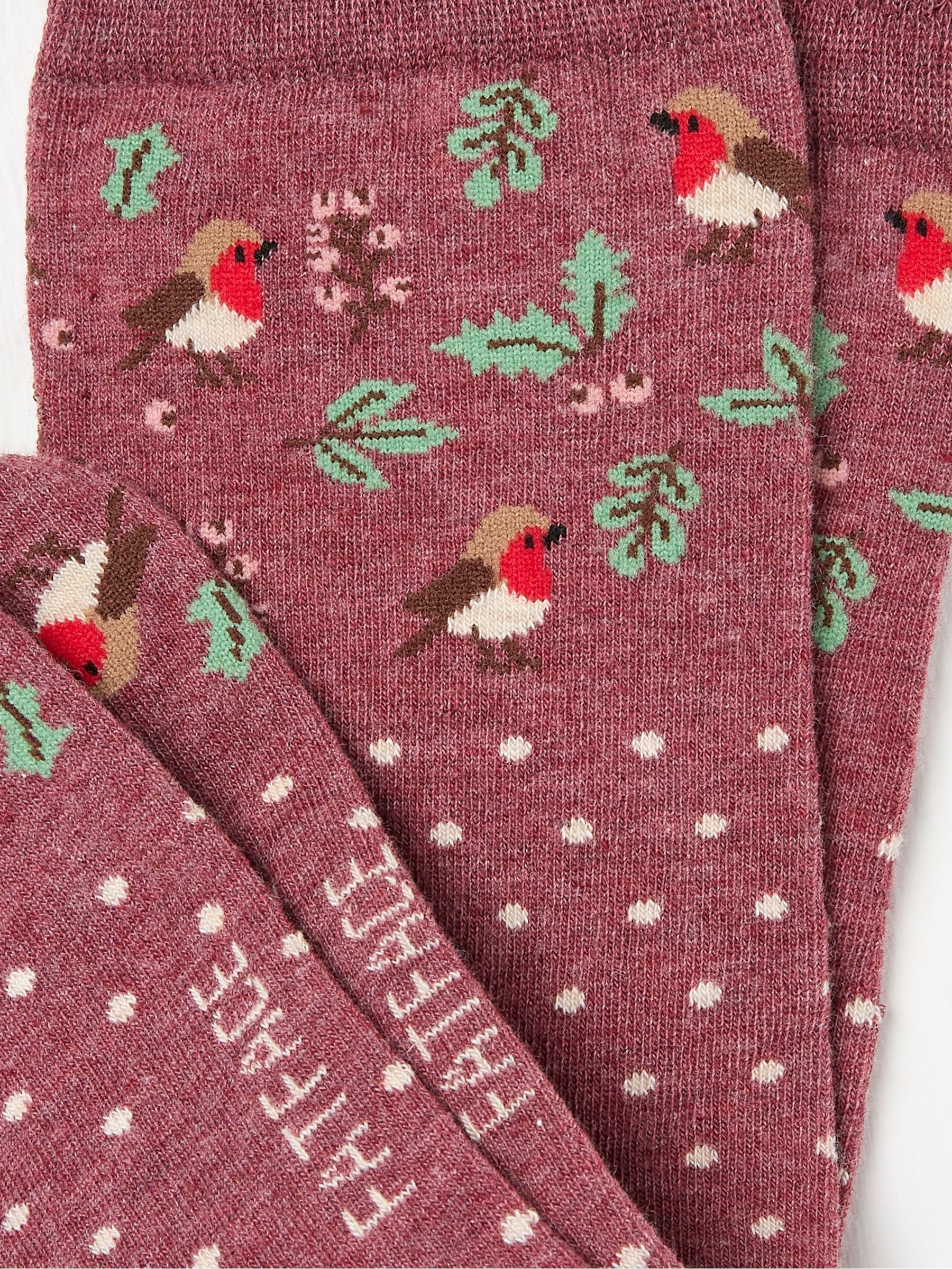 Purple Womens Robin Socks 1 Pack - Image 2 of 2