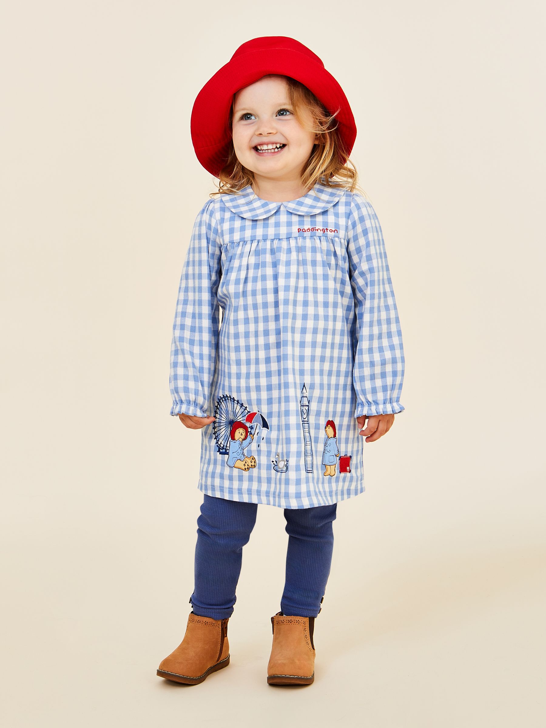 Blue Paddington Appliqué Gingham Top & Leggings Set - Image 2 of 2