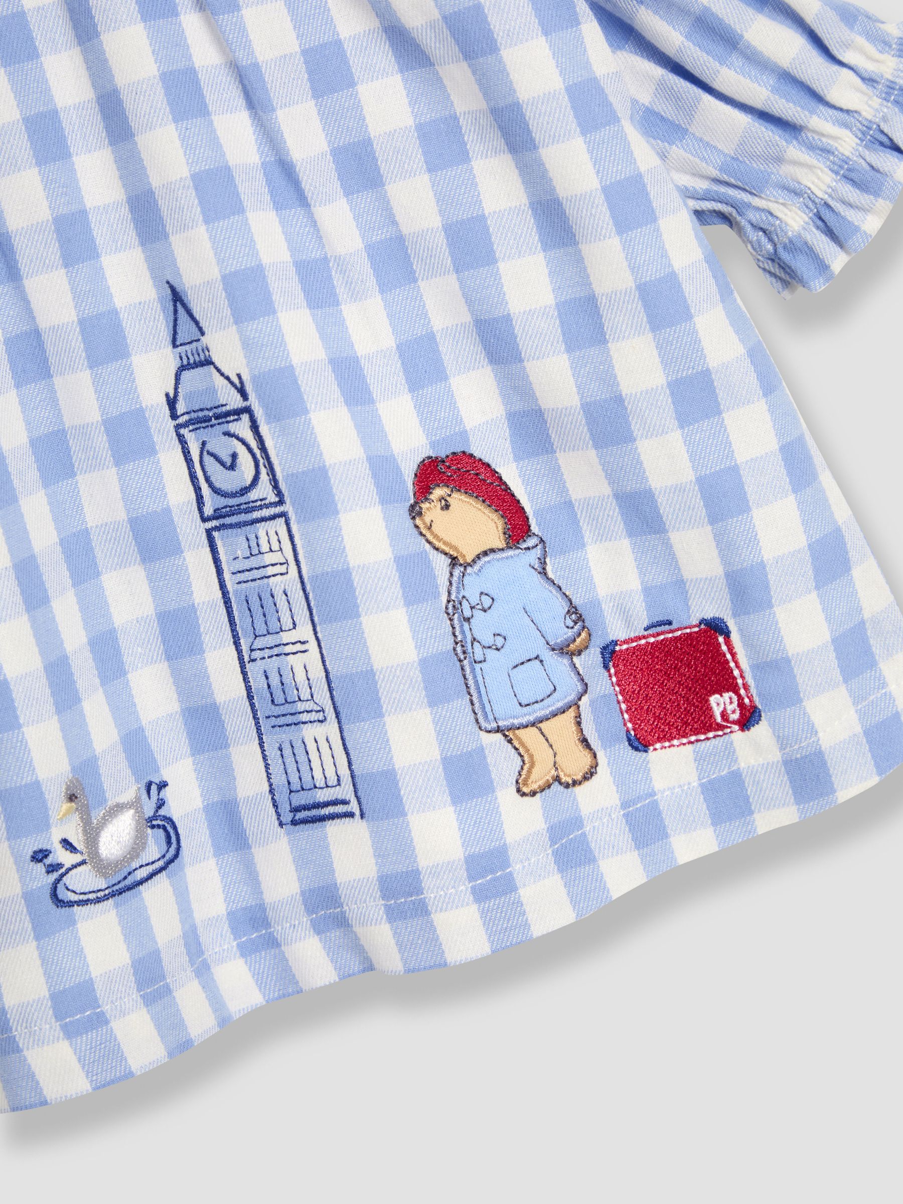 Blue Paddington Appliqué Gingham Top & Leggings Set - Image 7 of 7