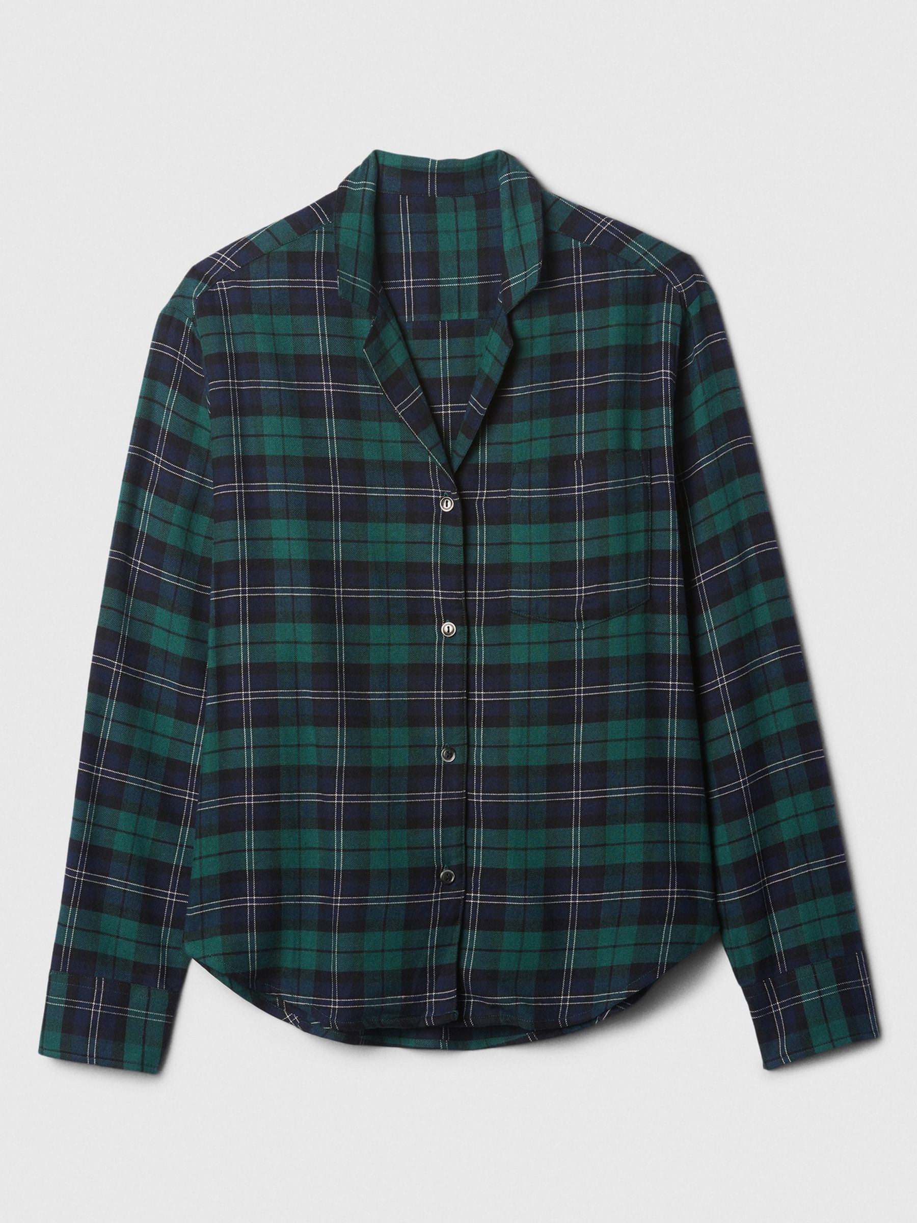 Green Matching Family Christmas Relaxed Flannel Pyjama Shirt - Image 4 of 4