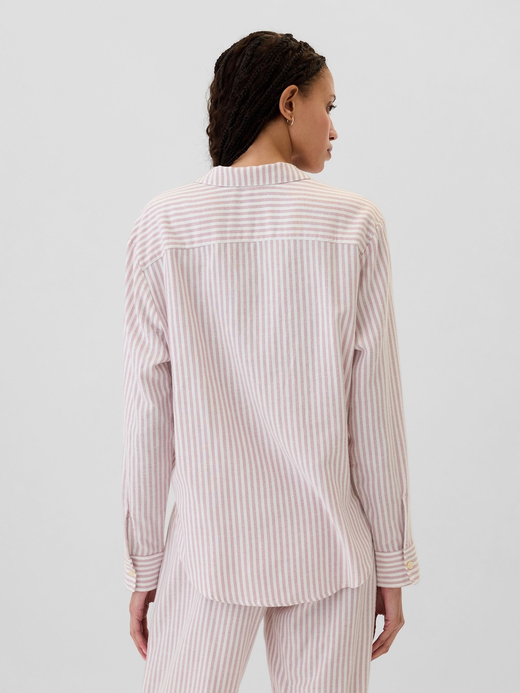 Pink Stripe Relaxed Pyjama Top - Image 2 of 4