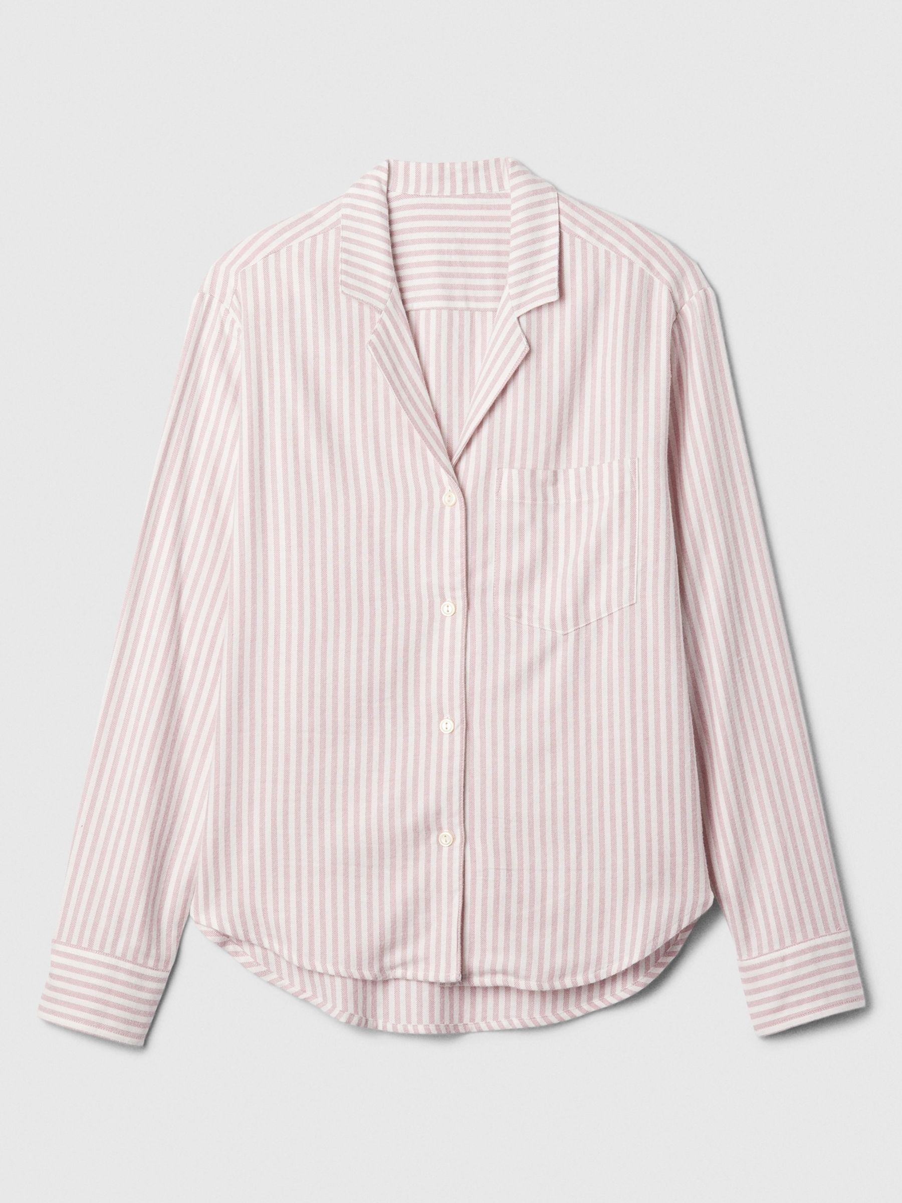Pink Stripe Relaxed Pyjama Top - Image 4 of 4