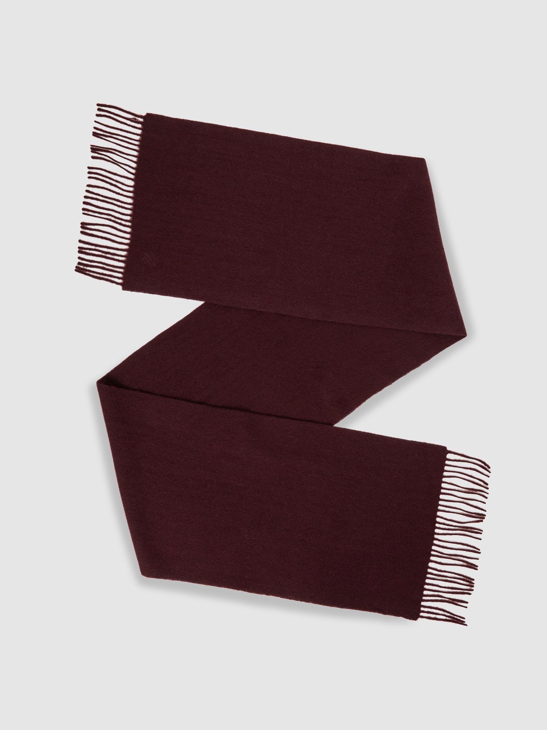 Cashmere Blend Scarf in Dark Bordeaux - Image 1 of 6 Cashmere Blend Scarf in Dark Bordeaux - Image 1 of 6
