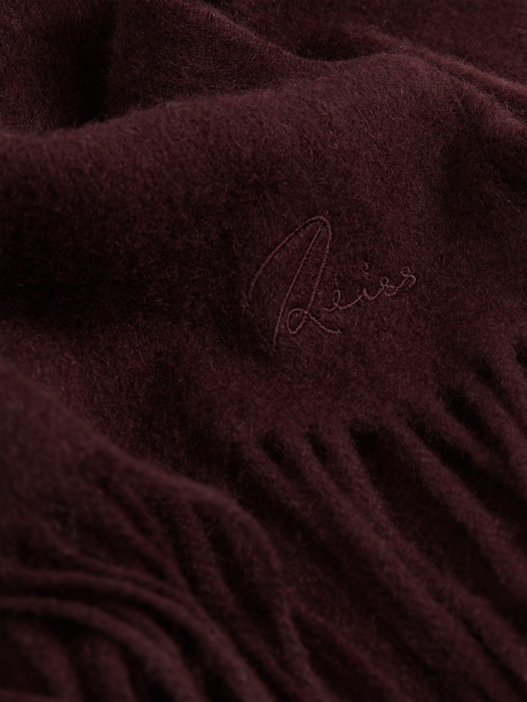 Cashmere Blend Scarf in Dark Bordeaux - Image 5 of 6