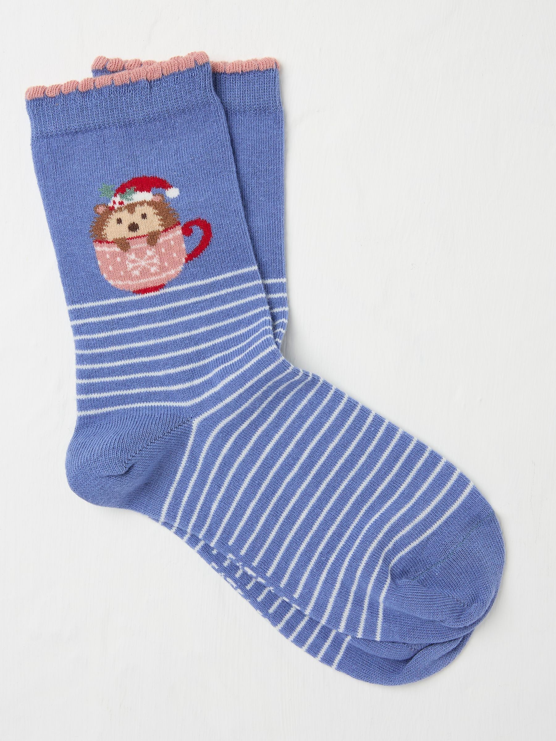 Blue Hedgehog Mug Womens Socks 1 Pack - Image 1 of 2