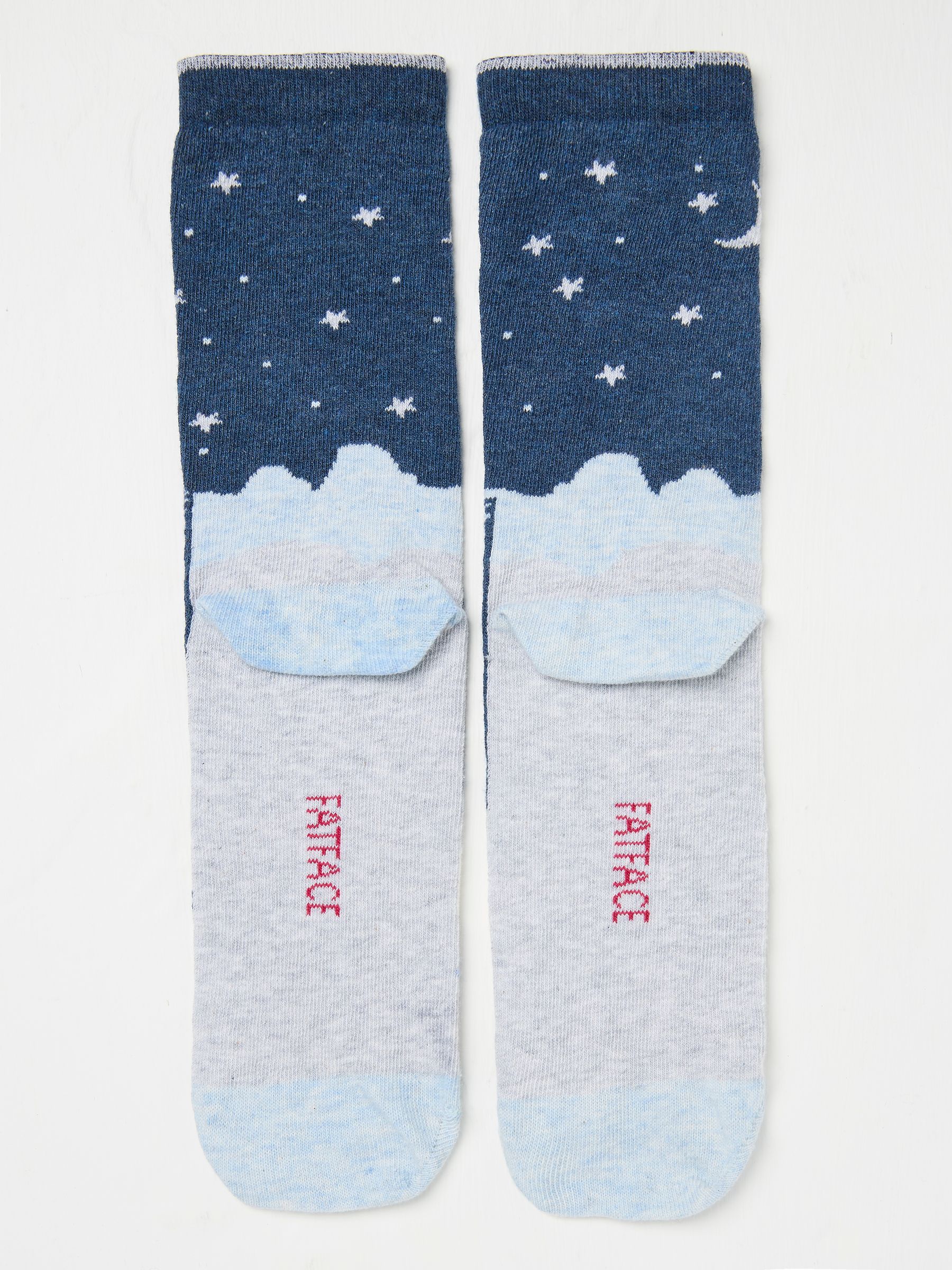 Blue Navy Womens Snow Scene Socks 1 Pack - Image 2 of 2
