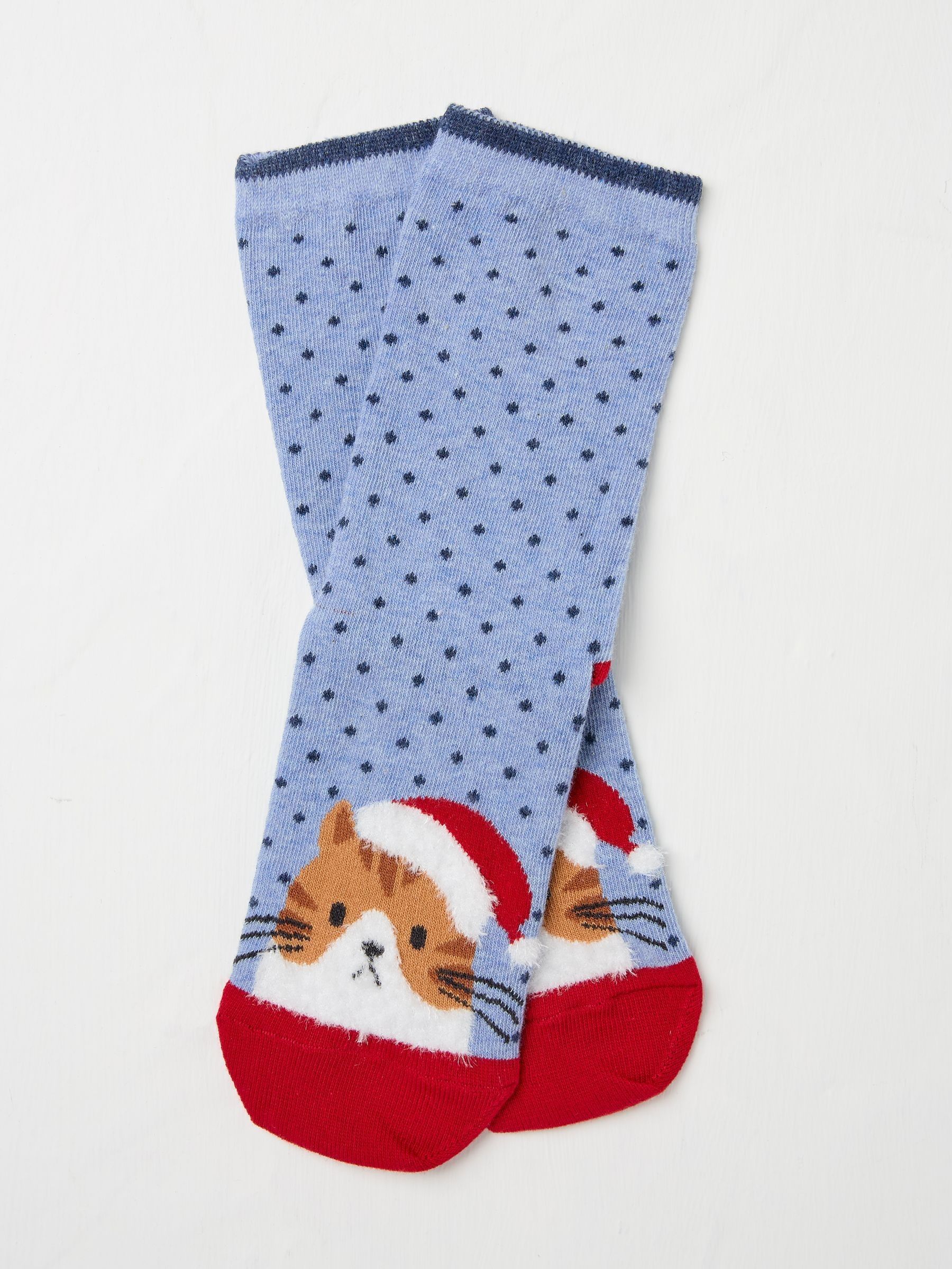 Blue Womens Cat in a Hat Socks 1 Pack - Image 1 of 2