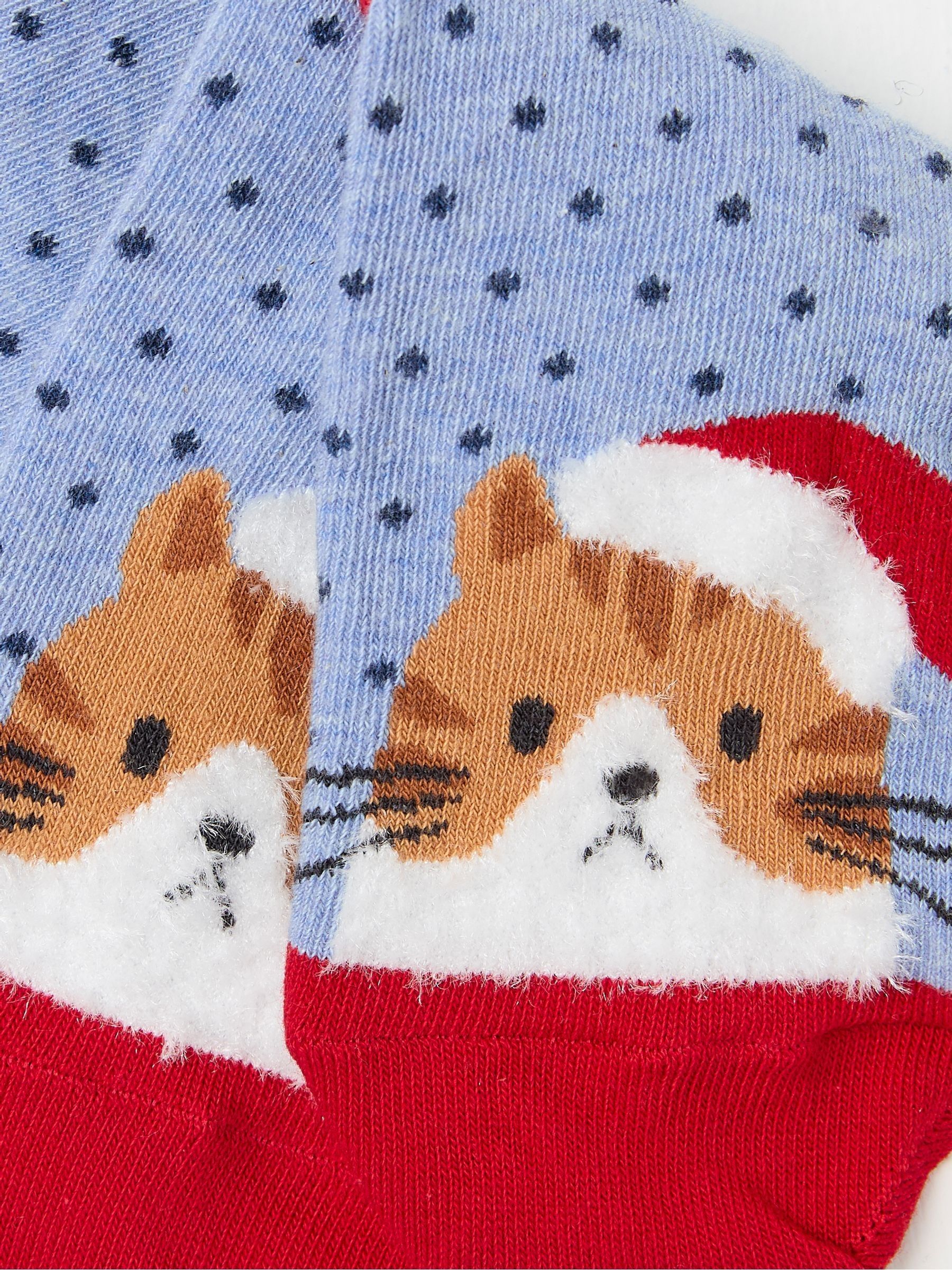 Blue Womens Cat in a Hat Socks 1 Pack - Image 2 of 2