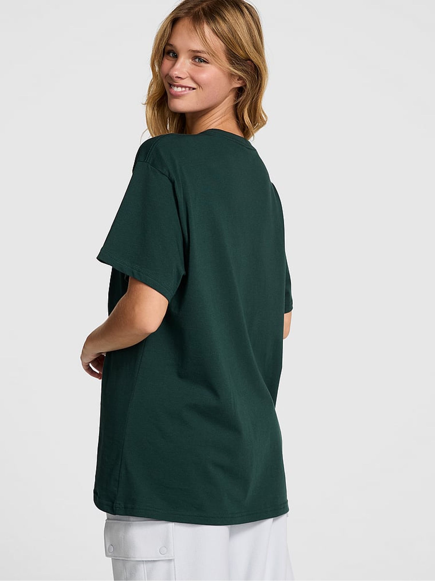 Deep Forest Green Oversized T-Shirt - Image 2 of 4