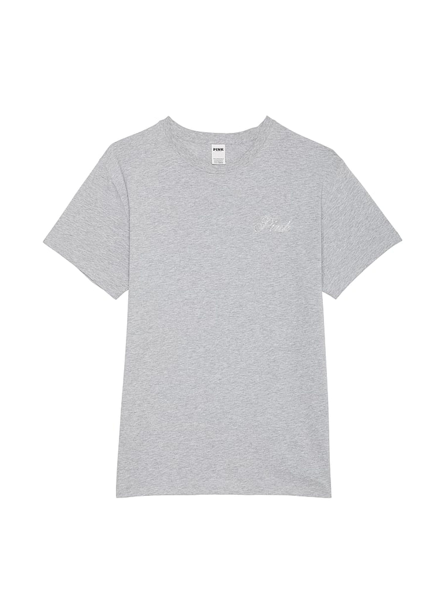 Grey Heather Shine Oversized Cotton T-Shirt - Image 3 of 3