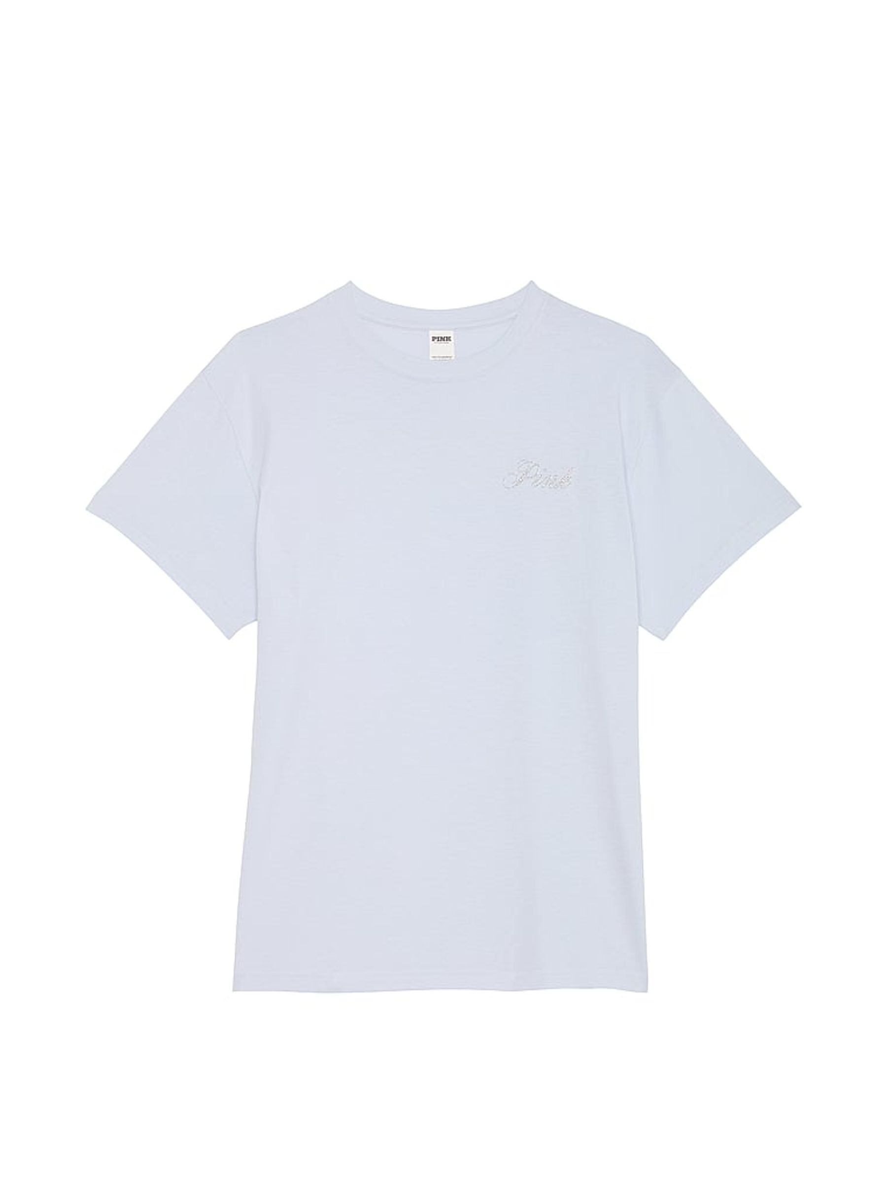 Hydrangea Blue Shine Short Sleeve Diamante Oversized T-Shirt - Image 3 of 3