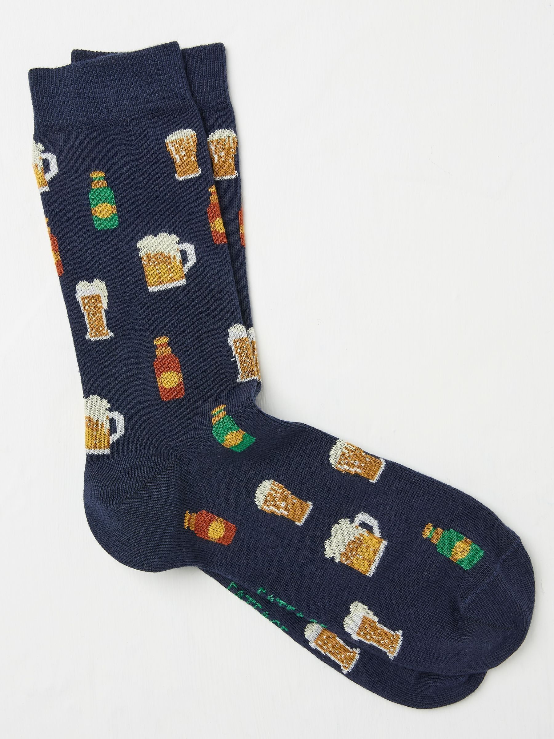 Navy Beer Socks - Image 1 of 2 Navy Beer Socks - Image 1 of 2