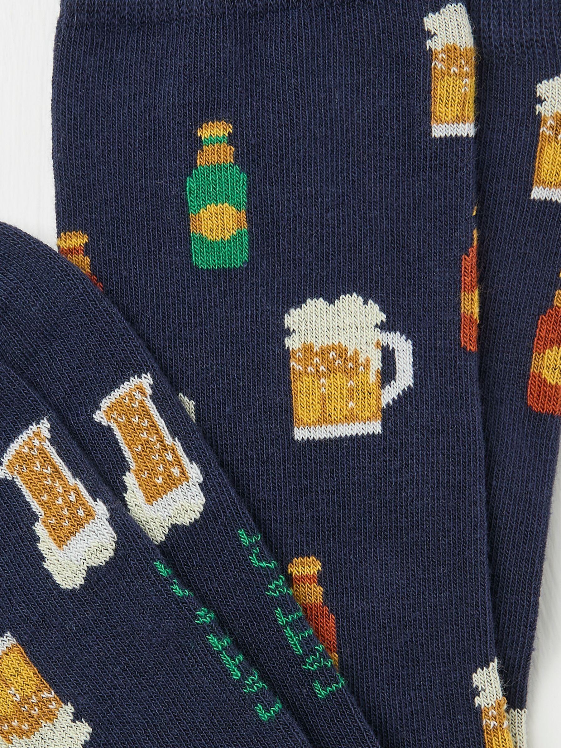 Navy Beer Socks - Image 2 of 2