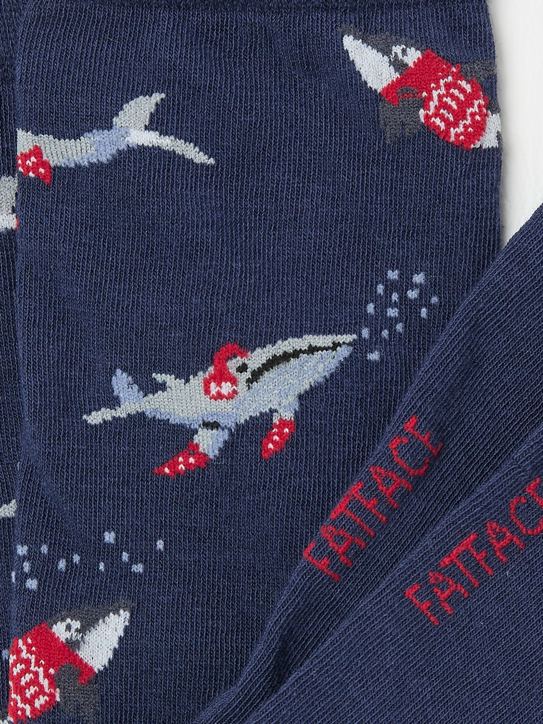 Navy Shelter Wilson the Whale Socks 1 Pack - Image 2 of 2 Navy Shelter Wilson the Whale Socks 1 Pack - Image 2 of 2