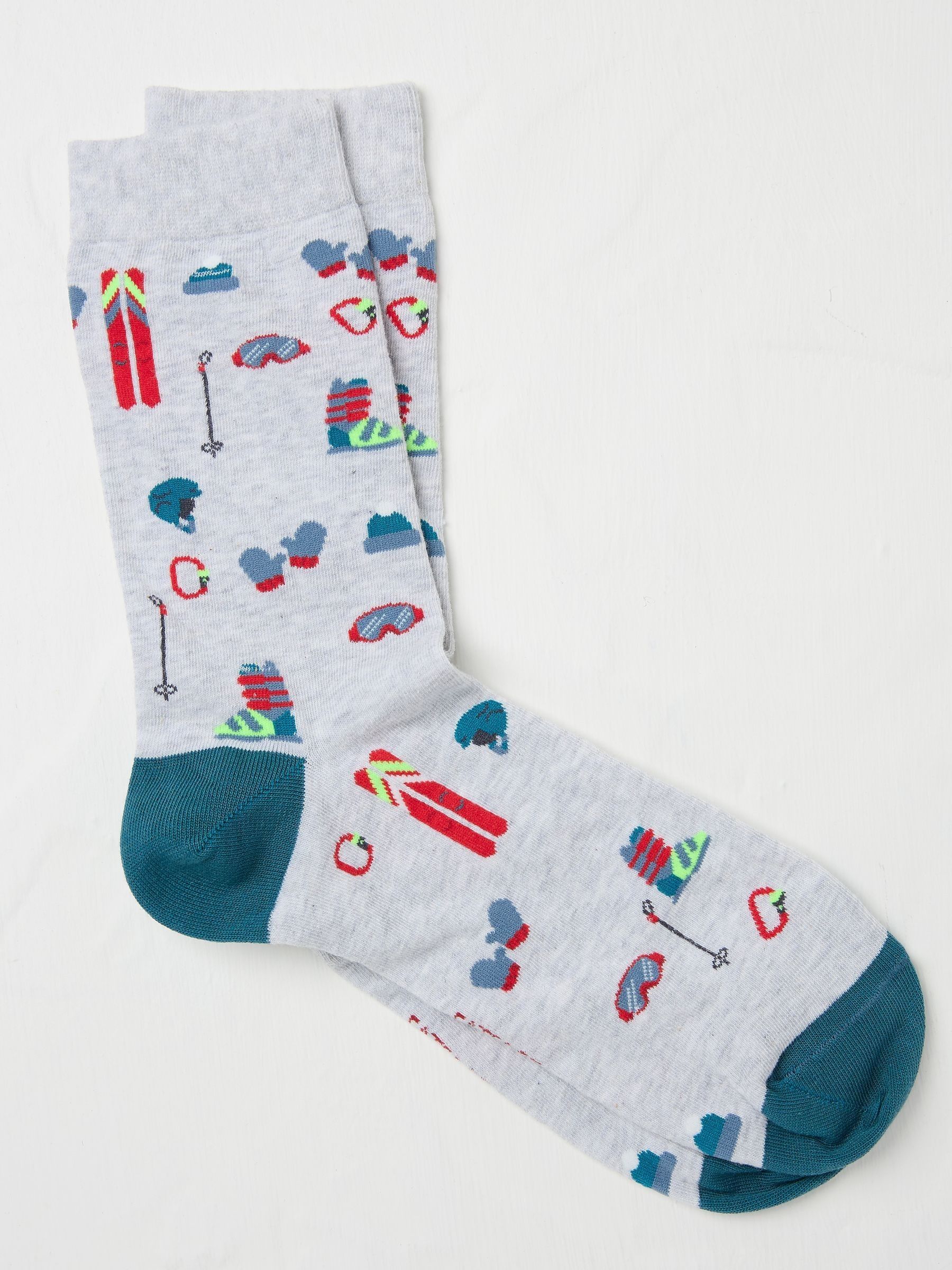 Grey Mens Ski Accessories Socks 1 Pack - Image 1 of 2 Grey Mens Ski Accessories Socks 1 Pack - Image 1 of 2