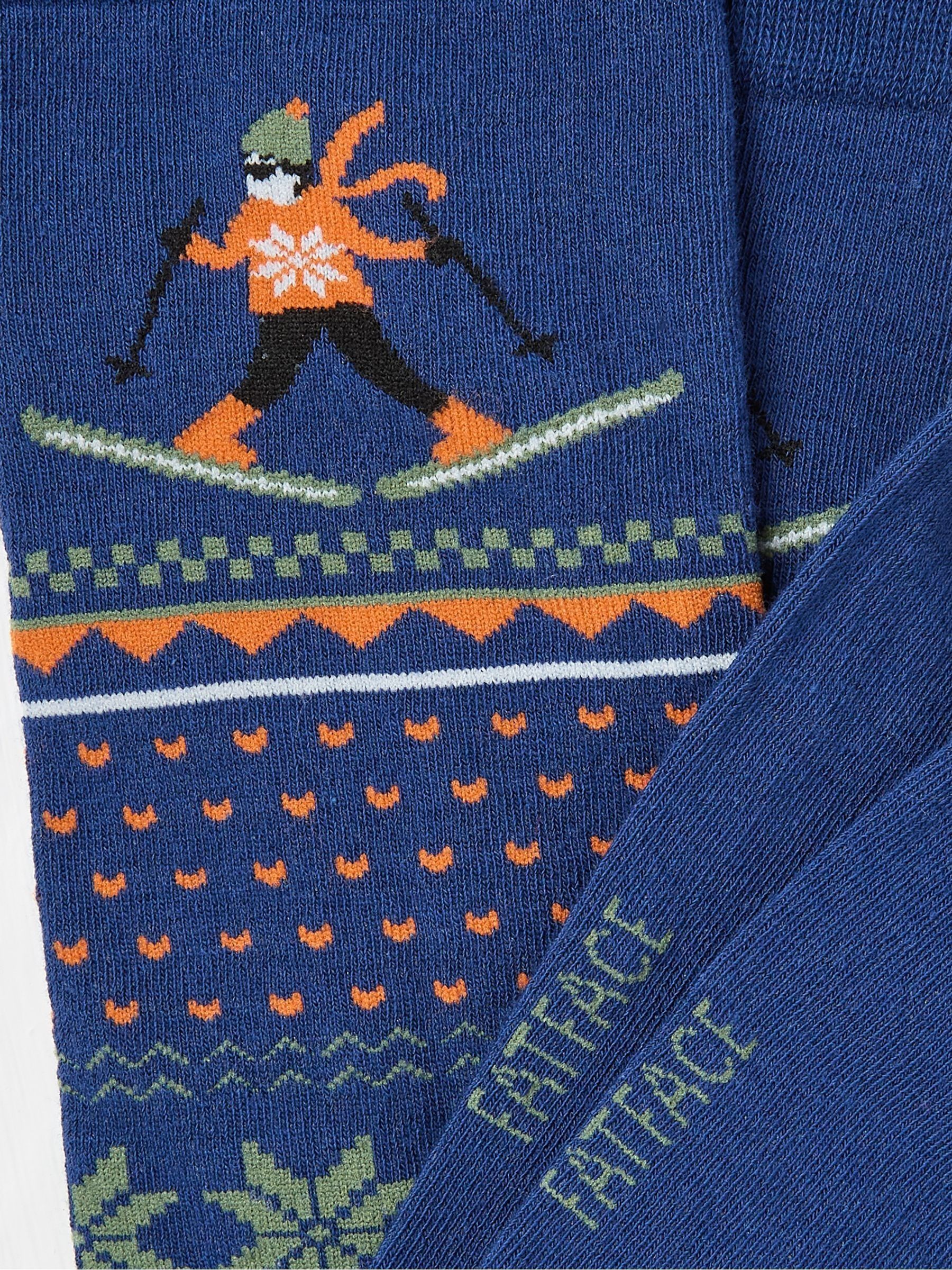 Navy Mens Man Skiing Socks 1 Pack - Image 2 of 2