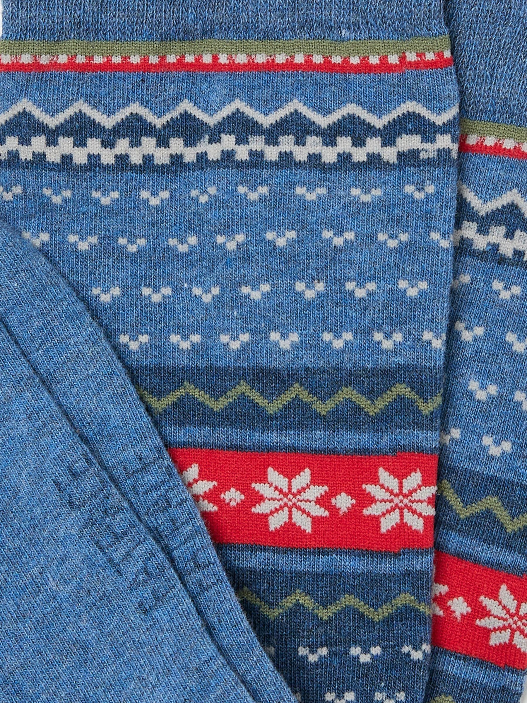 Blue Fairisle Pattern Socks - Image 2 of 2 Blue Fairisle Pattern Socks - Image 2 of 2
