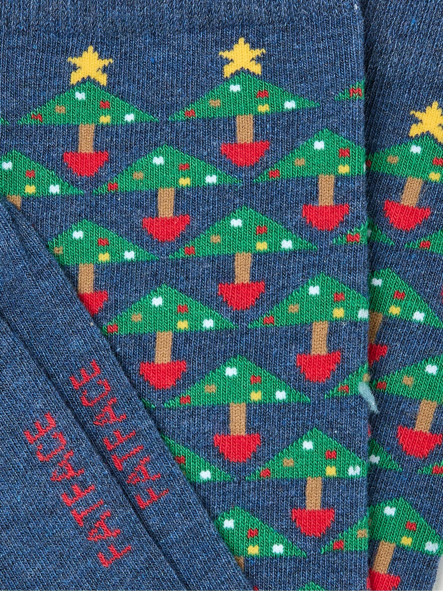 Blue Navy Geo Tree Socks - Image 2 of 2