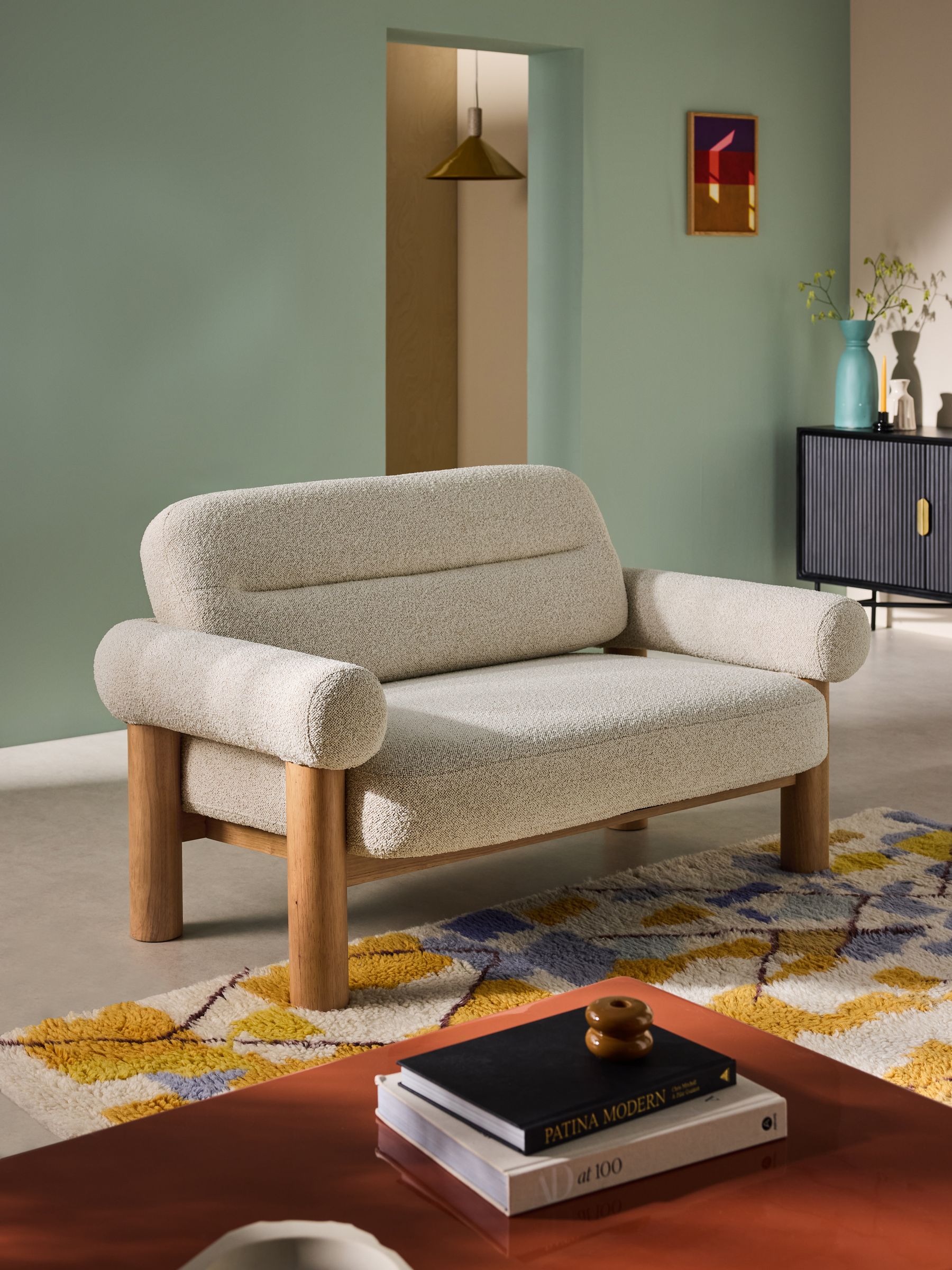 Maxton 2 Seater Sofa in Off White Pax Boucle - Image 1 of 7