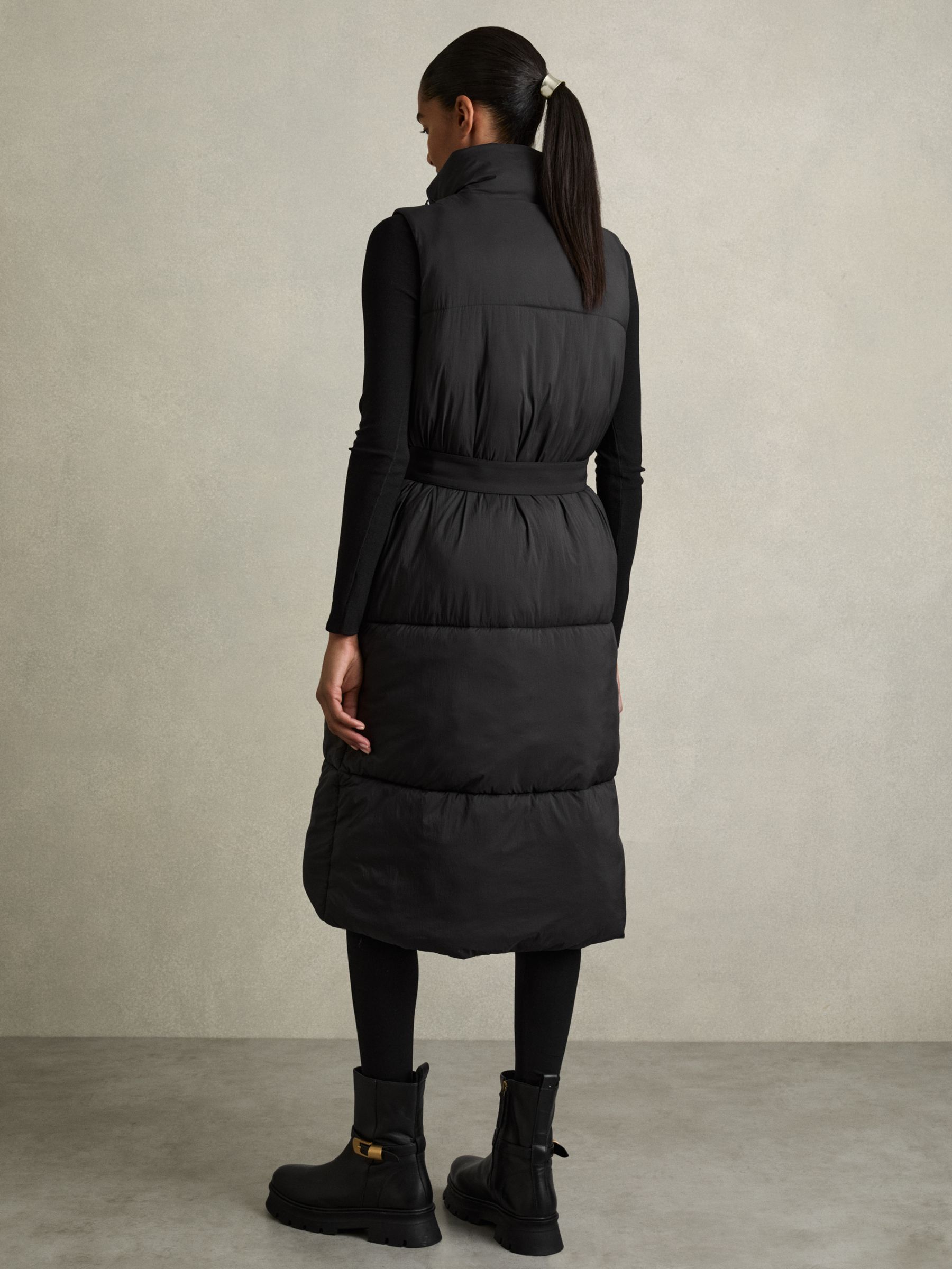 Hybrid Puffer Coat in Black - Image 8 of 9