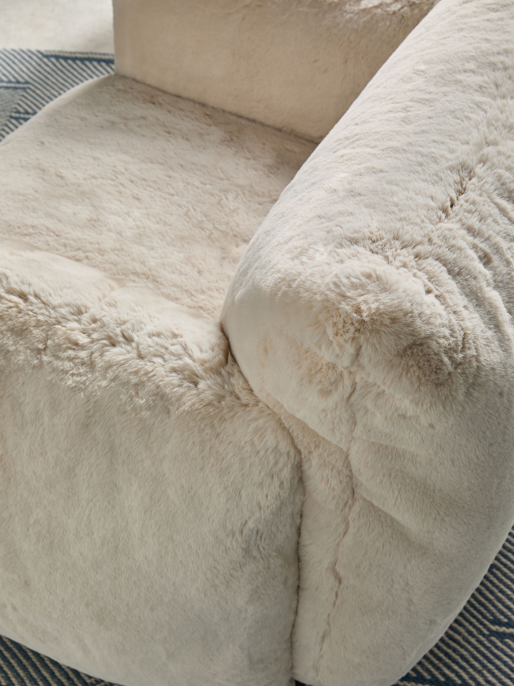 Jude Accent Chair in Taupe Brown Arctic Fur - Image 5 of 5