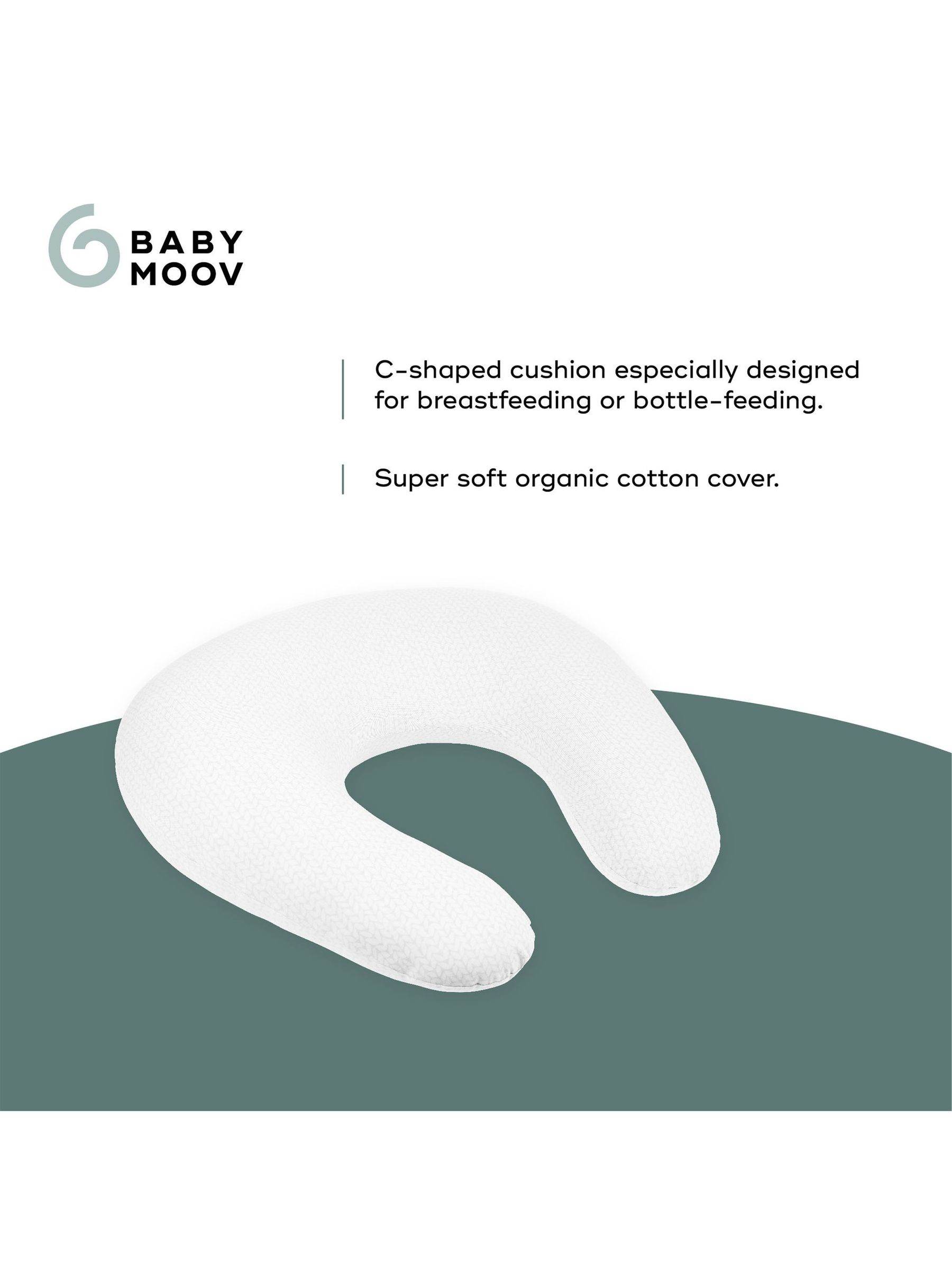 Maternity & Feeding Organic Cotton Pillow Grey - Image 8 of 9