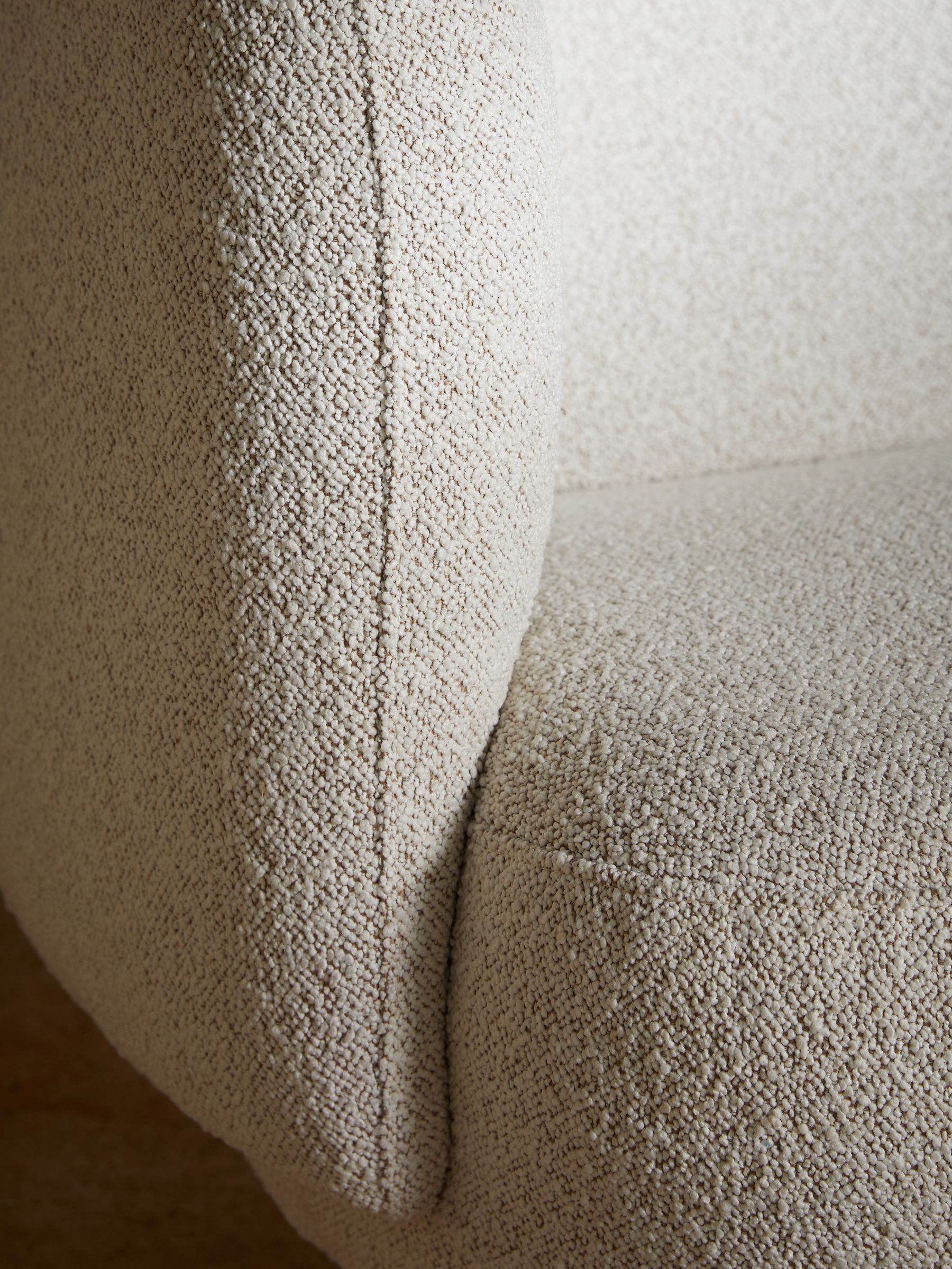 Novara Swivel Accent Chair in Off White Pax Boucle - Image 2 of 6