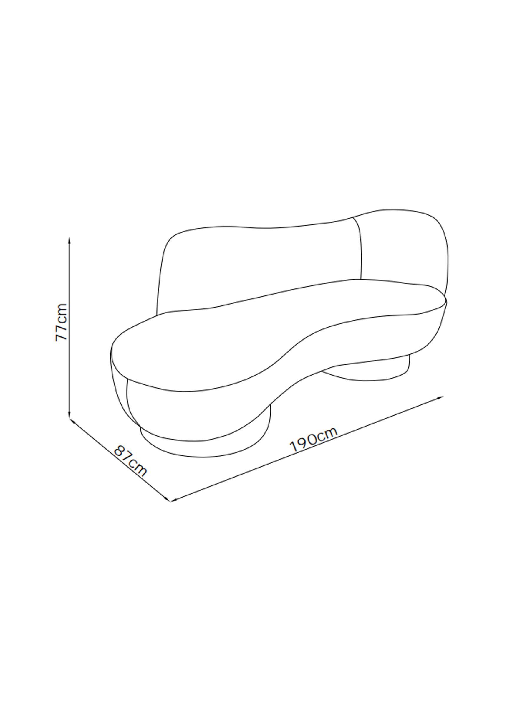 Novara 2 Seater Sofa in Off White Pax Boucle - Image 6 of 6