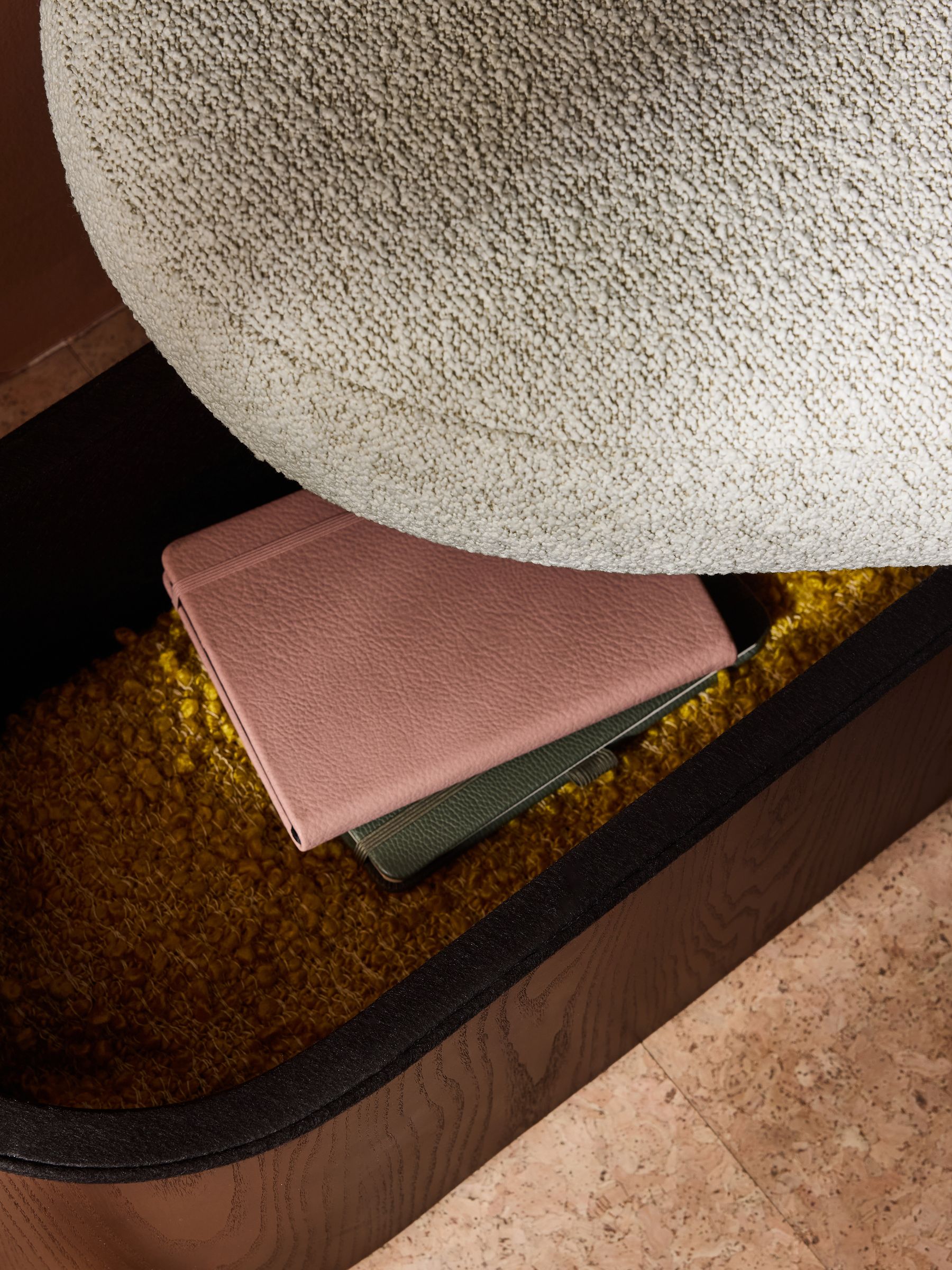 Novara Storage Ottoman Bench in Off White Pax Boucle - Image 2 of 6