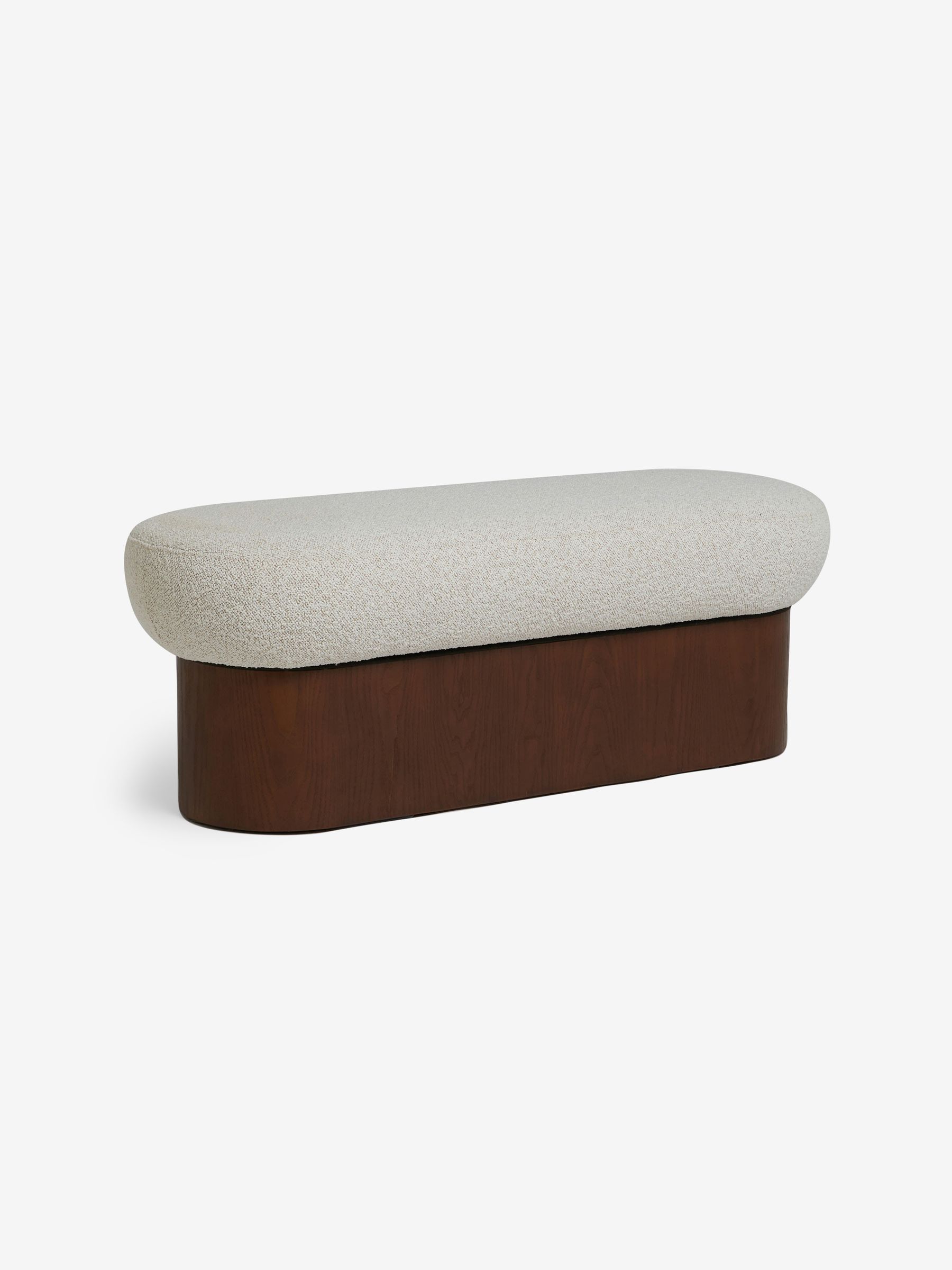 Novara Storage Ottoman Bench in Off White Pax Boucle - Image 4 of 6