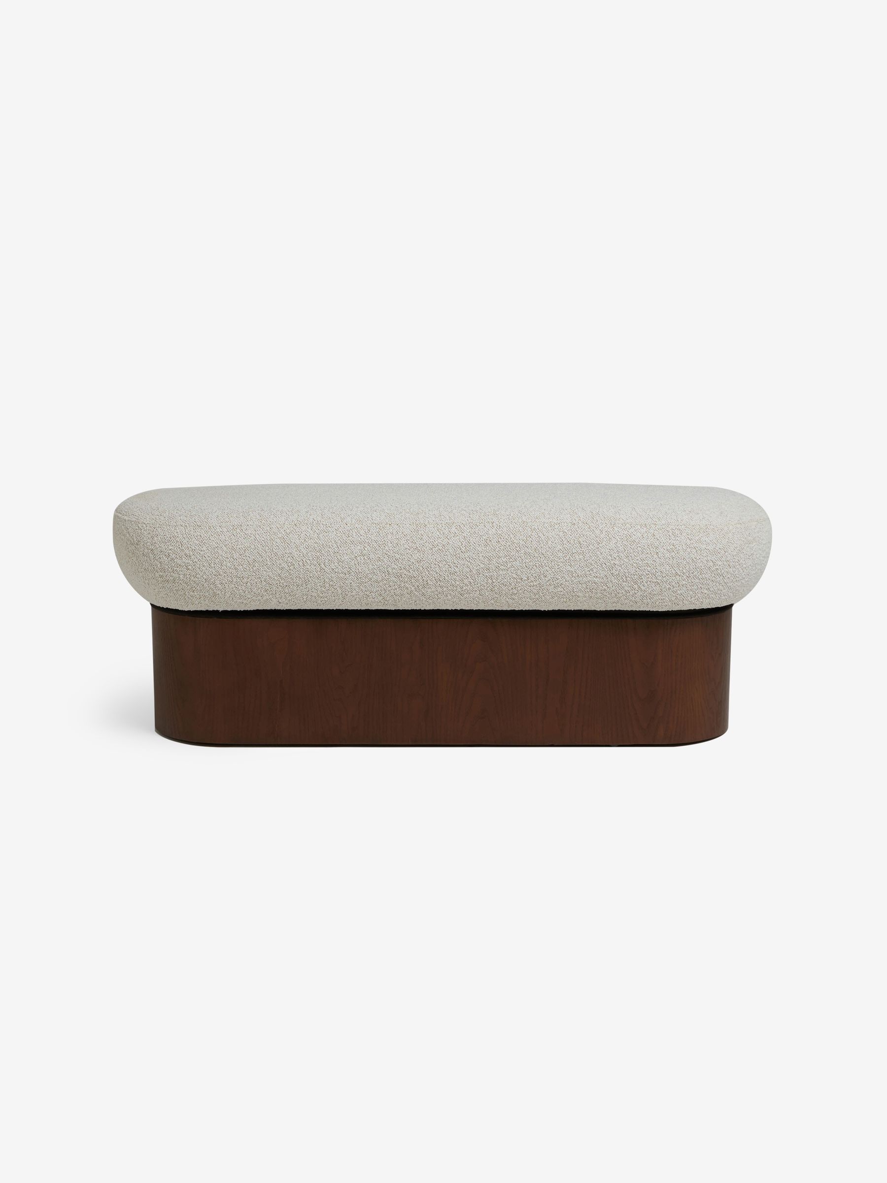 Novara Storage Ottoman Bench in Off White Pax Boucle - Image 5 of 6
