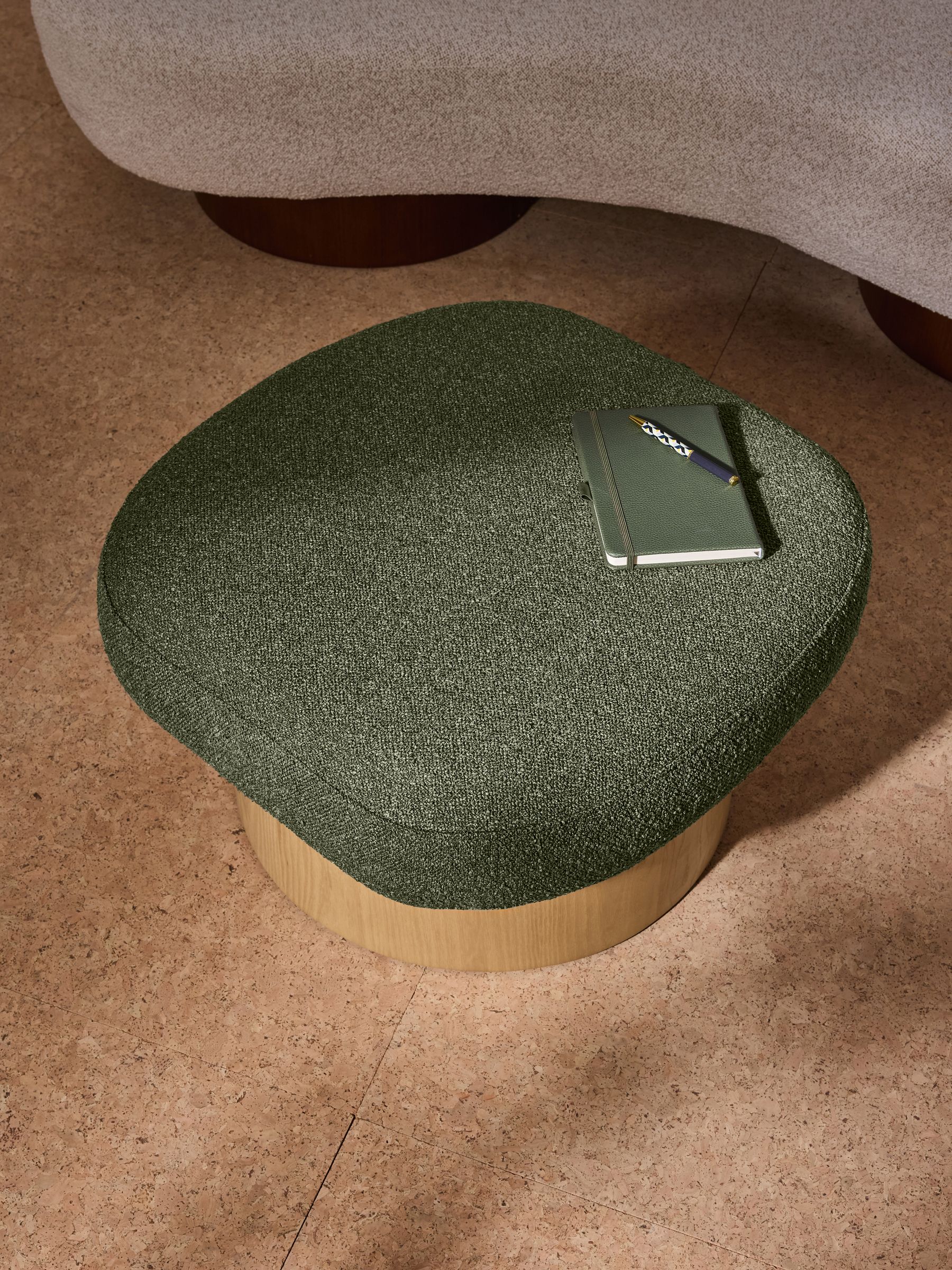 Novara Storage Footstool in Forest Green Pax Boucle - Image 2 of 6