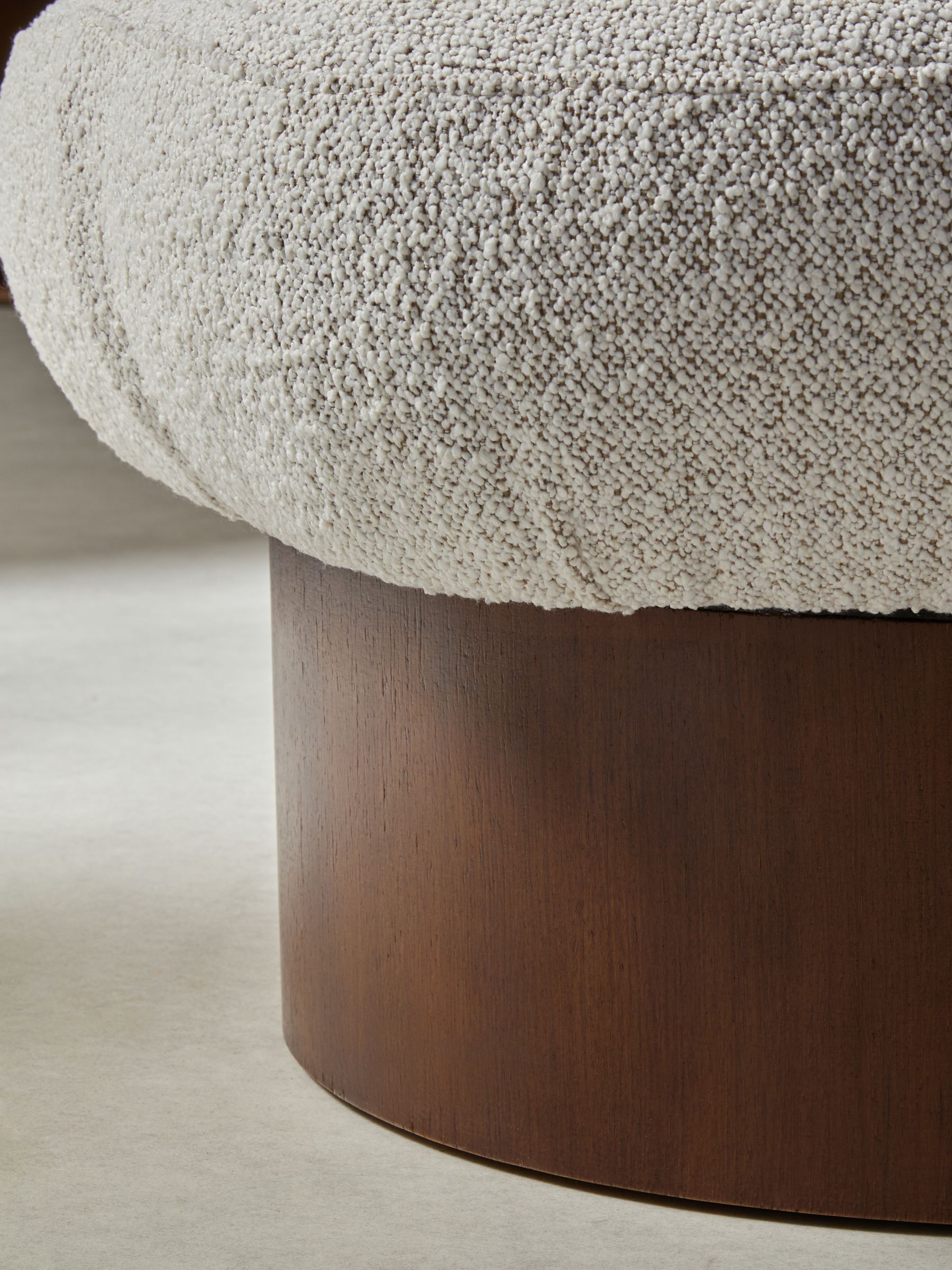 Novara Storage Footstool in Off White Pax Boucle - Image 3 of 6