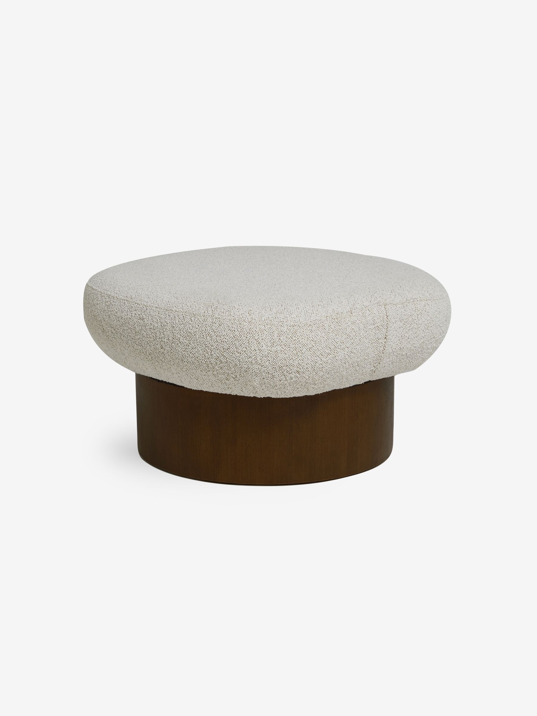 Novara Storage Footstool in Off White Pax Boucle
