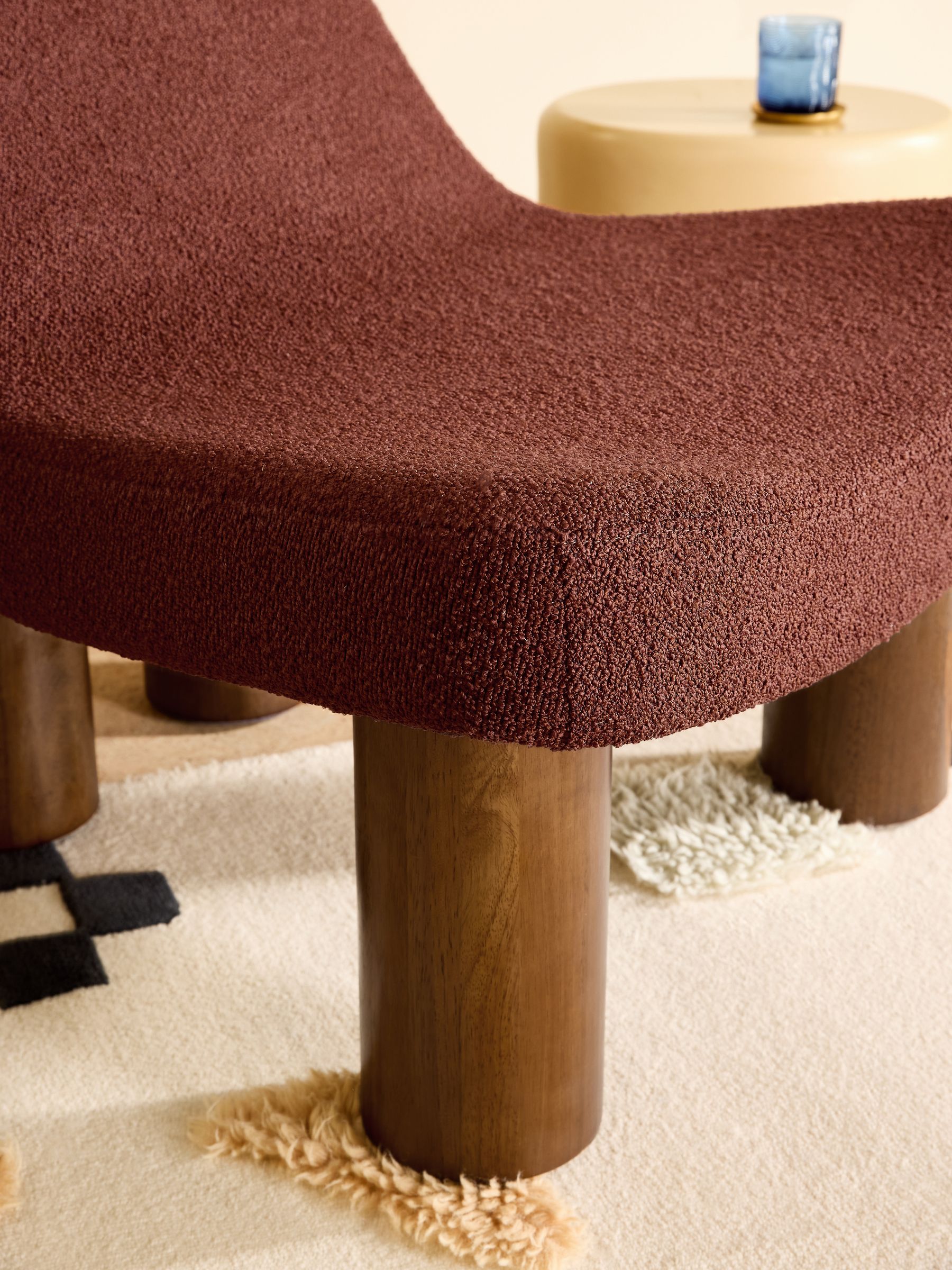 Wray Accent Chair in Rust Orange Pax Boucle - Image 2 of 6