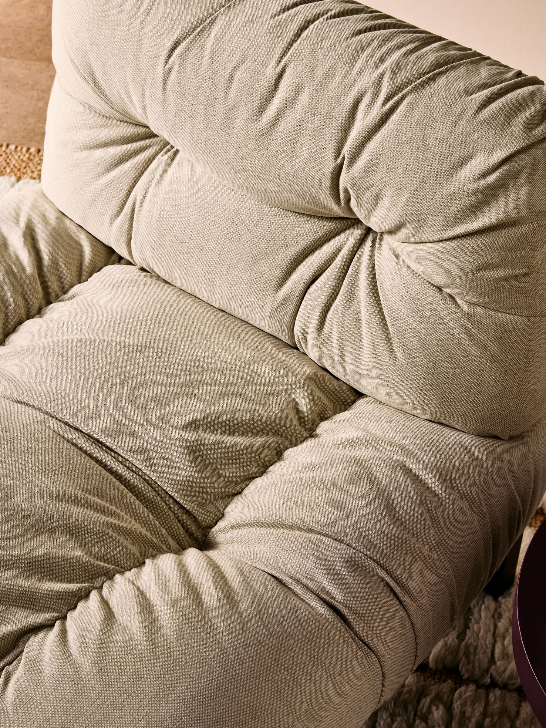 Fran Accent Chair in Natural Linen Cotton Linen Blend - Image 2 of 5