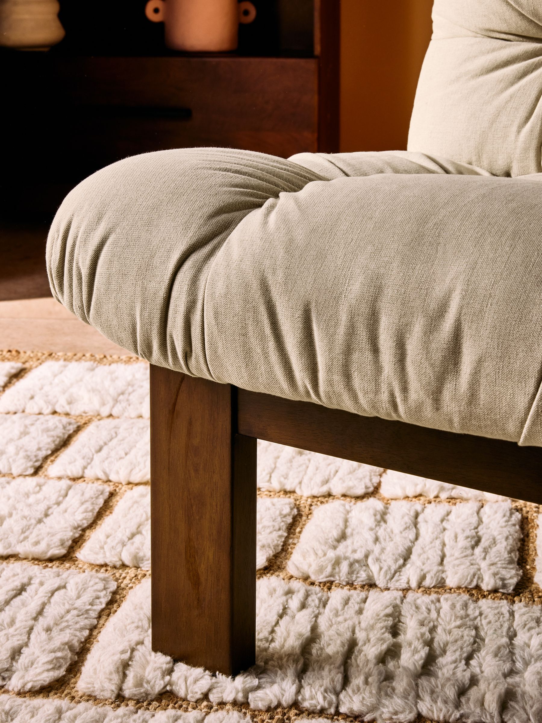 Fran Accent Chair in Natural Linen Cotton Linen Blend - Image 3 of 5